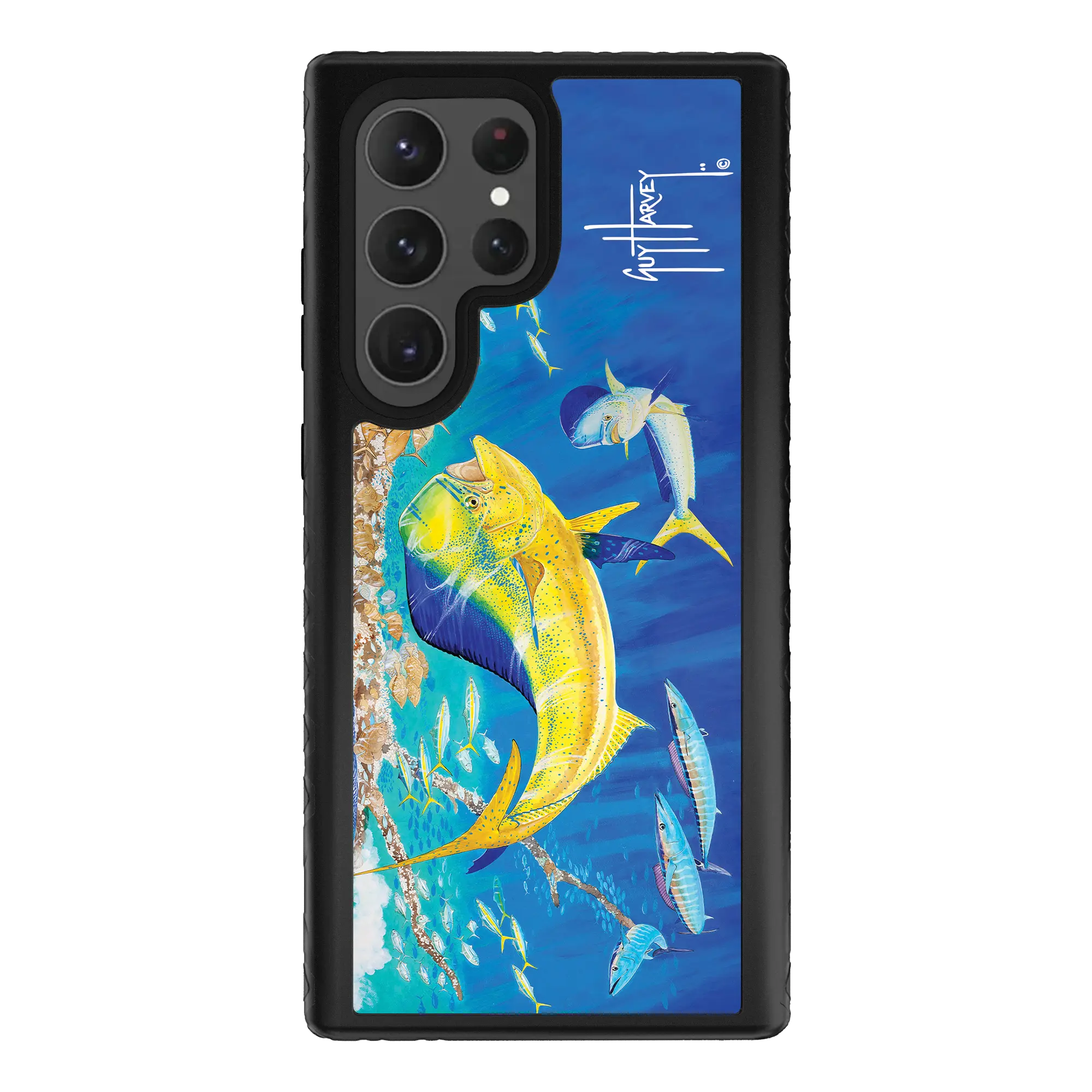 Guy Harvey Fortitude Series for Samsung Galaxy S23 Ultra - Dolphin Oasis - Custom Case - OnyxBlack - cellhelmet