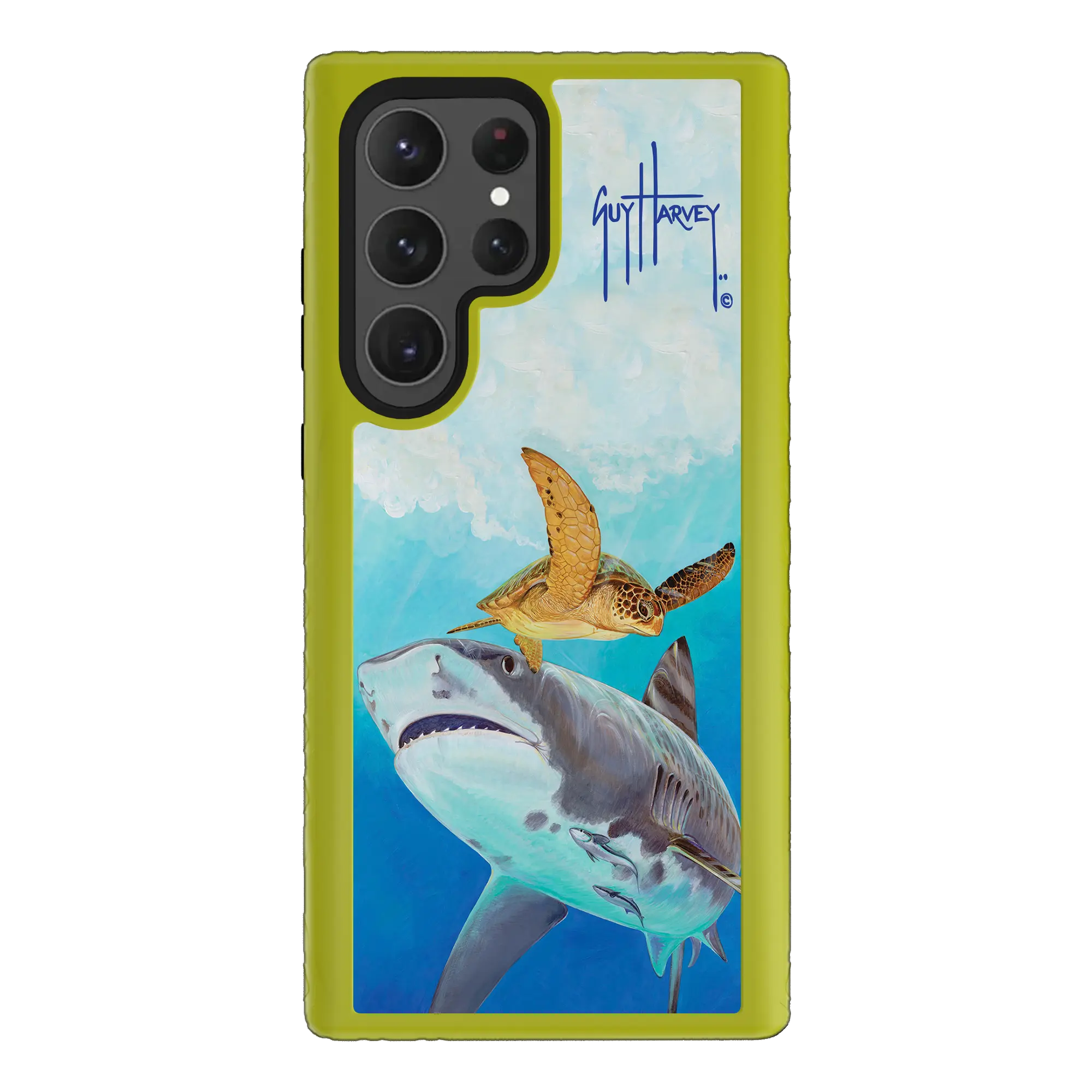 Guy Harvey Fortitude Series for Samsung Galaxy S23 Ultra - Eye of the Tiger - Custom Case - ElectricLime - cellhelmet