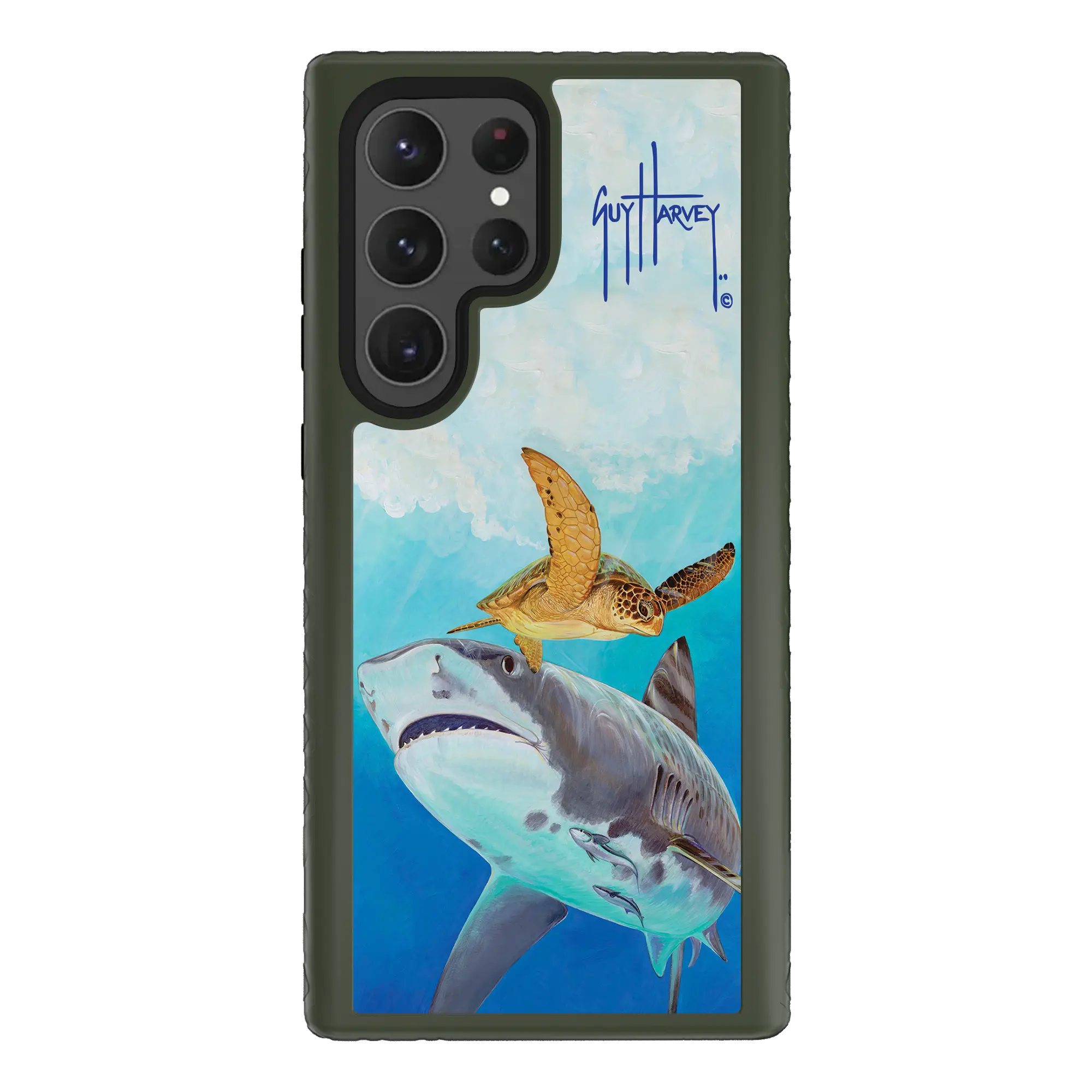 Guy Harvey Fortitude Series for Samsung Galaxy S23 Ultra - Eye of the Tiger - Custom Case - OliveDrabGreen - cellhelmet