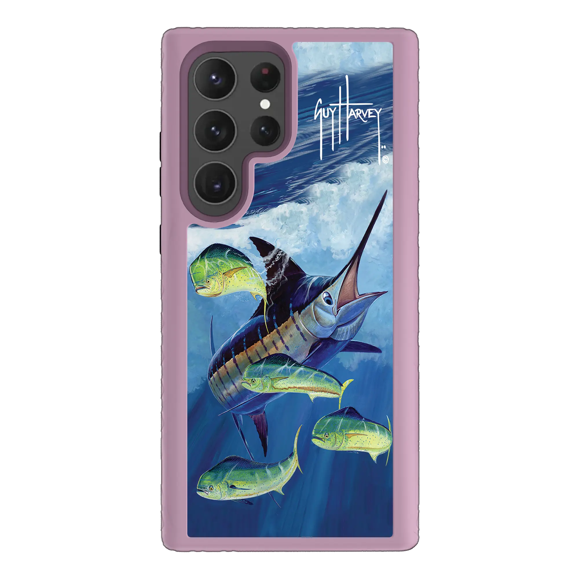 Guy Harvey Fortitude Series for Samsung Galaxy S23 Ultra - Four Play - Custom Case - LilacBlossomPurple - cellhelmet
