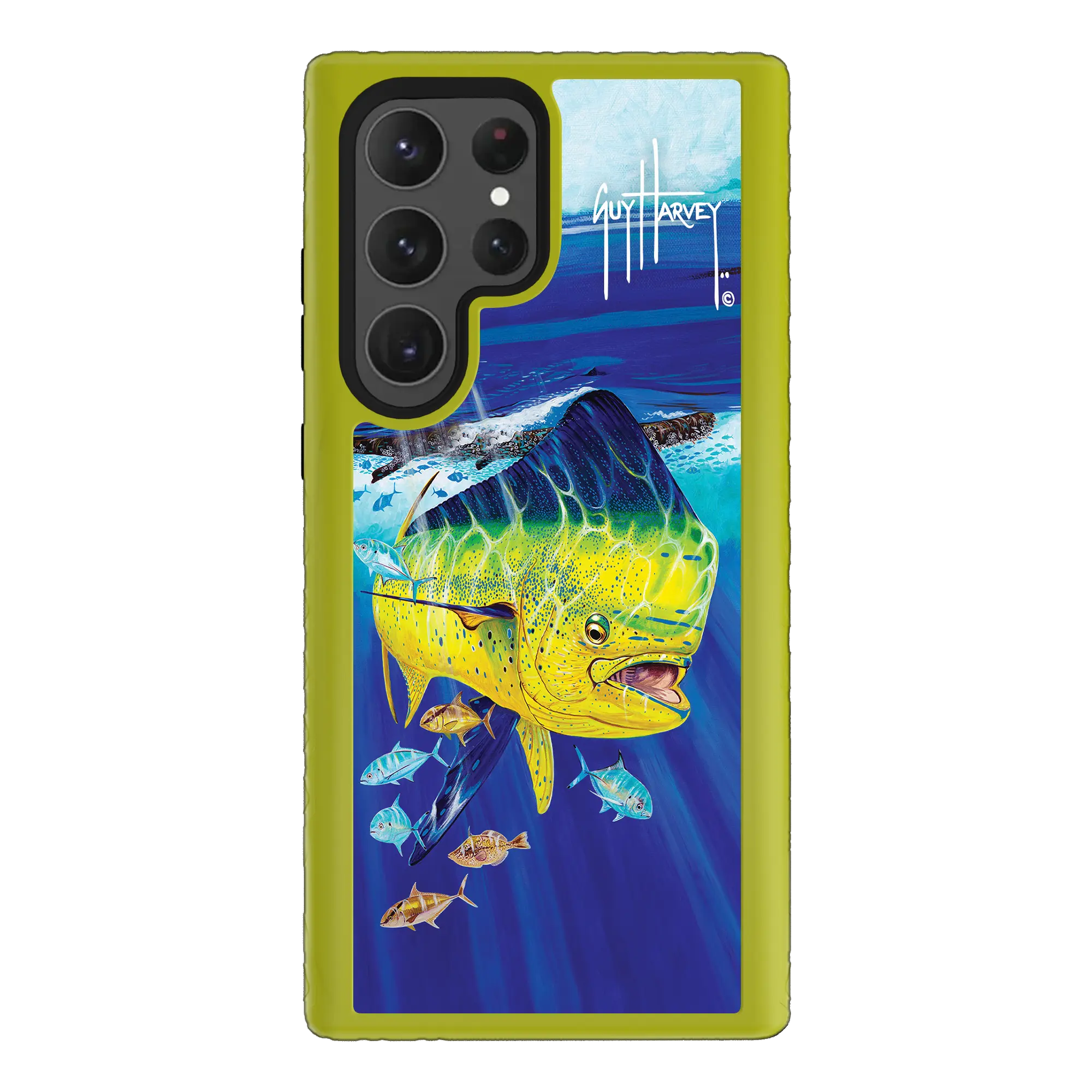 Guy Harvey Fortitude Series for Samsung Galaxy S23 Ultra - Golden Prize - Custom Case - ElectricLime - cellhelmet