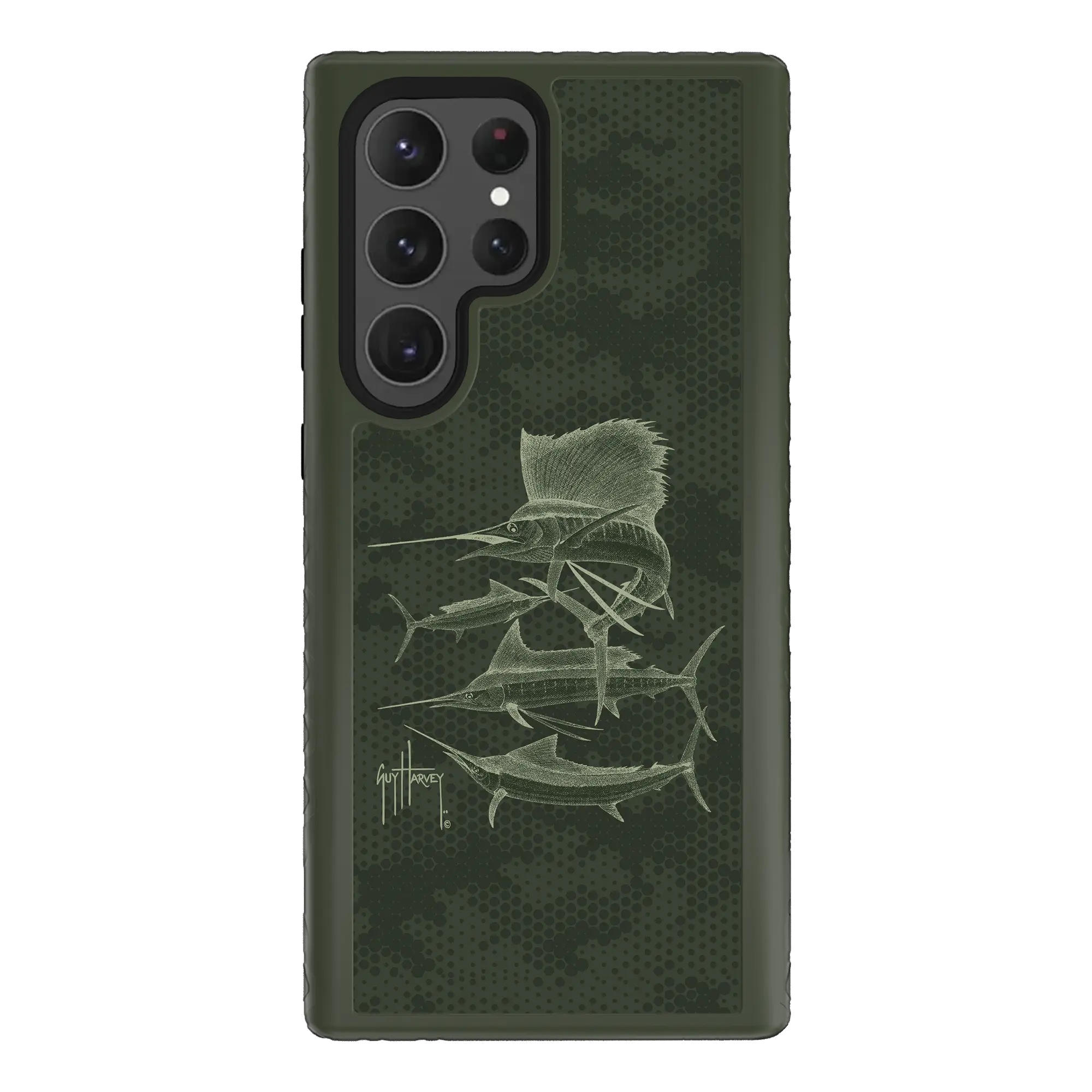 Guy Harvey Fortitude Series for Samsung Galaxy S23 Ultra - Green Camo - Custom Case - OliveDrabGreen - cellhelmet