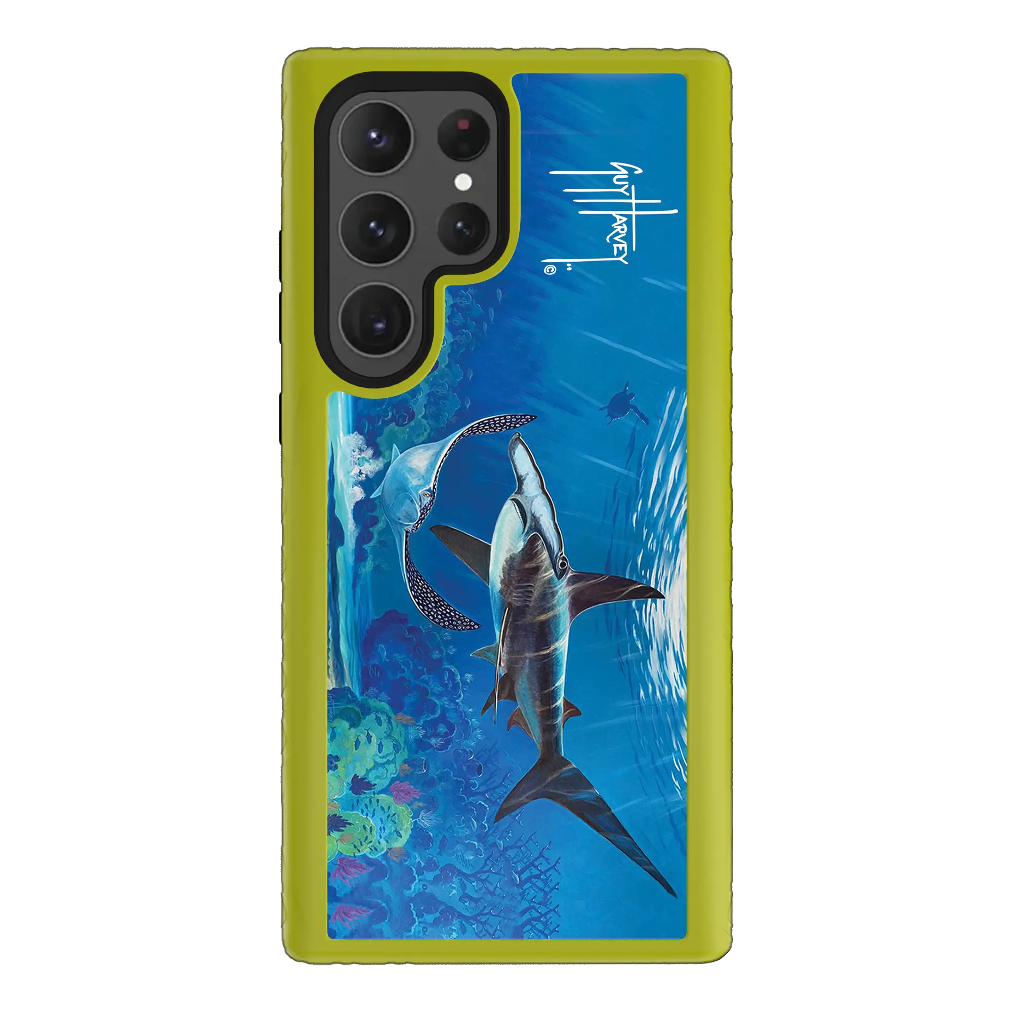 Guy Harvey Fortitude Series for Samsung Galaxy S23 Ultra - Hammer Down - Custom Case - ElectricLime - cellhelmet