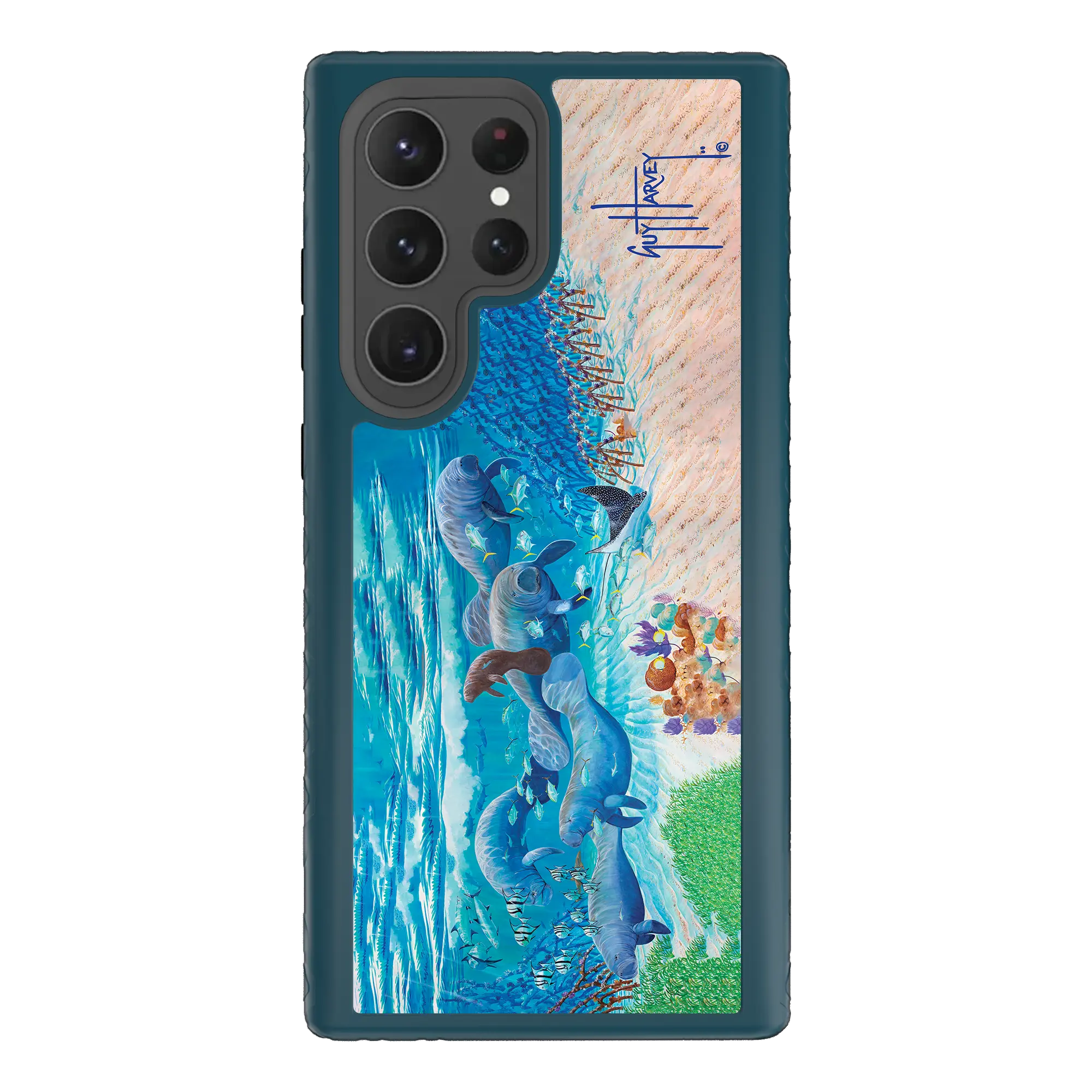 Guy Harvey Fortitude Series for Samsung Galaxy S23 Ultra - Manatee Pass - Custom Case - DeepSeaBlue - cellhelmet