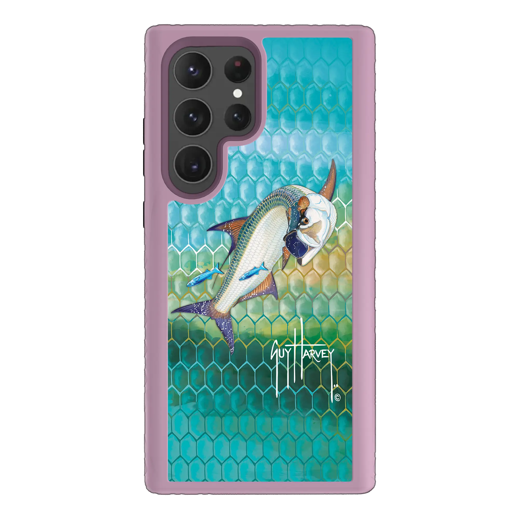 Guy Harvey Fortitude Series for Samsung Galaxy S23 Ultra - Tarpon Skin - Custom Case - LilacBlossomPurple - cellhelmet