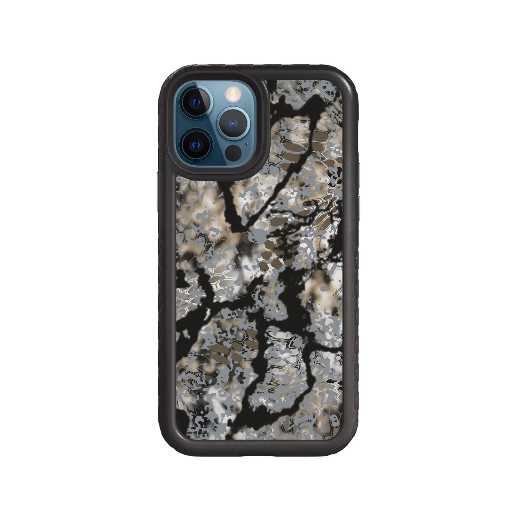 Kryptek Fortitude for Apple iPhone 12 / 12 Pro - Custom Case - OnyxBlackOBSKURASKYFALL - cellhelmet