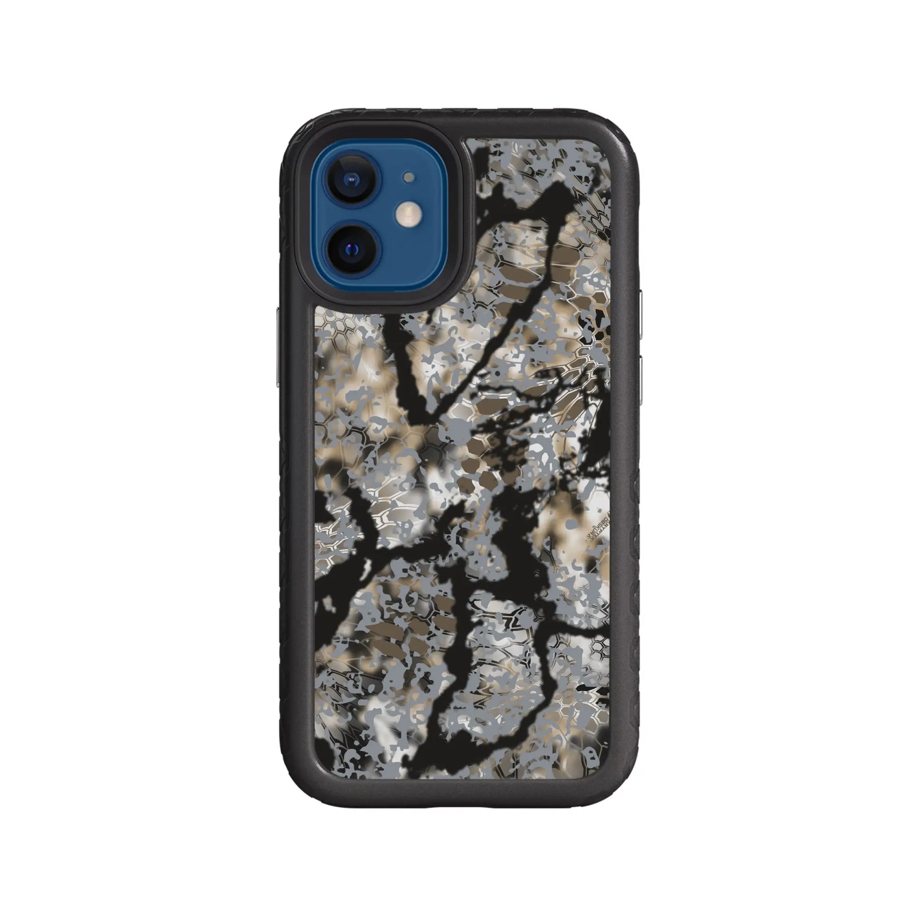 Kryptek Fortitude for Apple iPhone 12 Mini - Custom Case - OnyxBlackOBSKURASKYFALL - cellhelmet