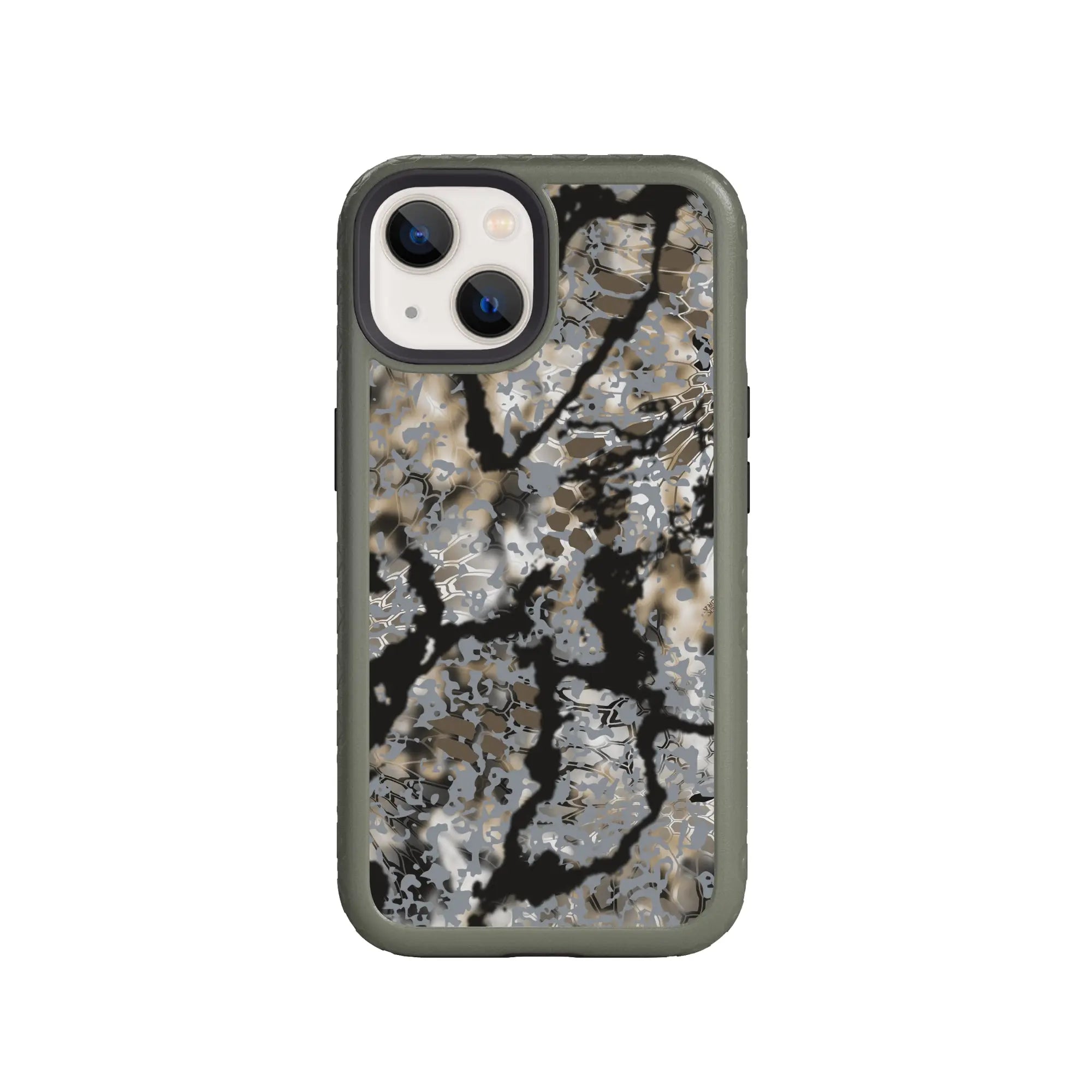 Kryptek Fortitude for Apple iPhone 14 Plus - Custom Case - OliveDrabGreenOBSKURASKYFALL - cellhelmet