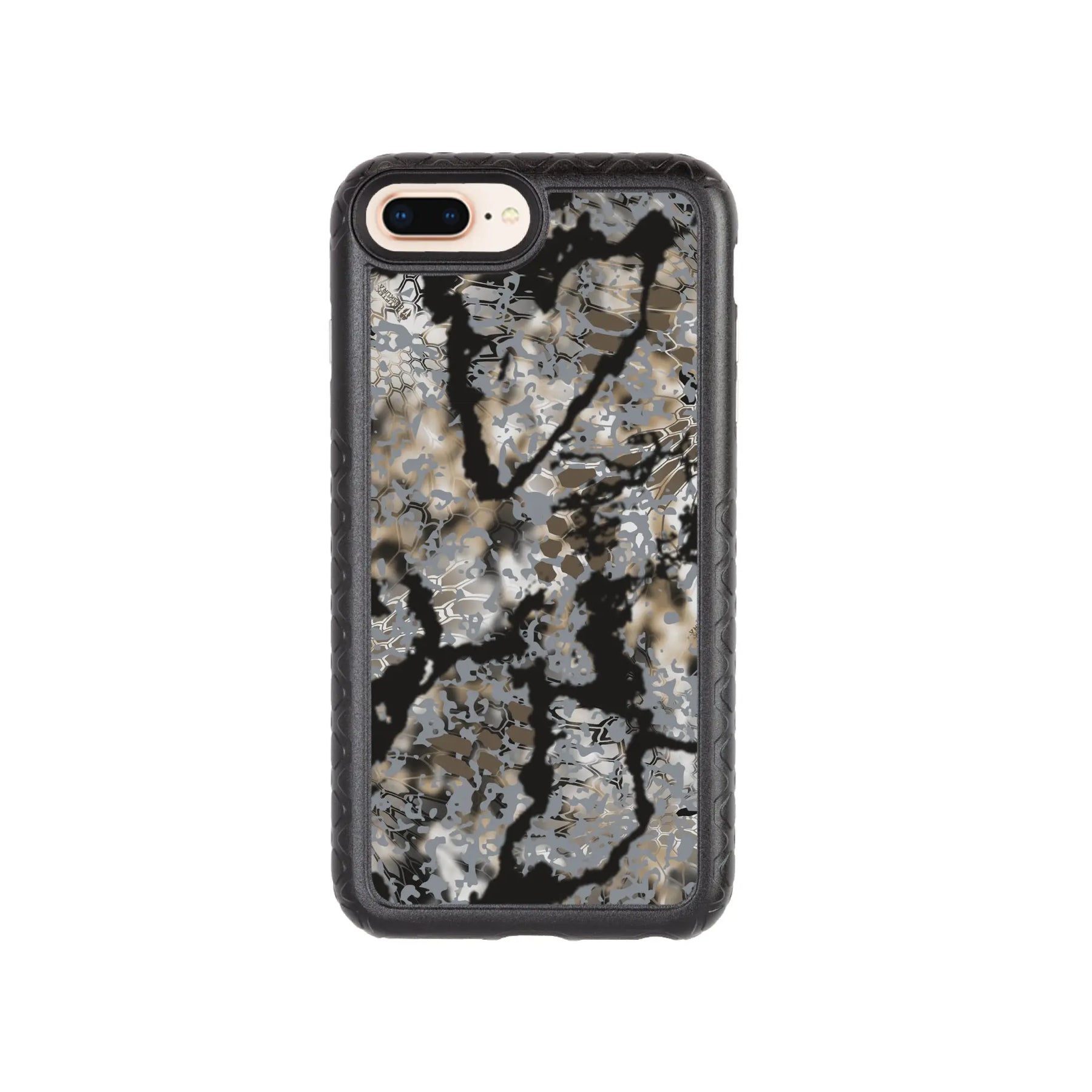 Kryptek Fortitude for Apple iPhone 6/7/8 Plus - Custom Case - OnyxBlackOBSKURASKYFALL - cellhelmet