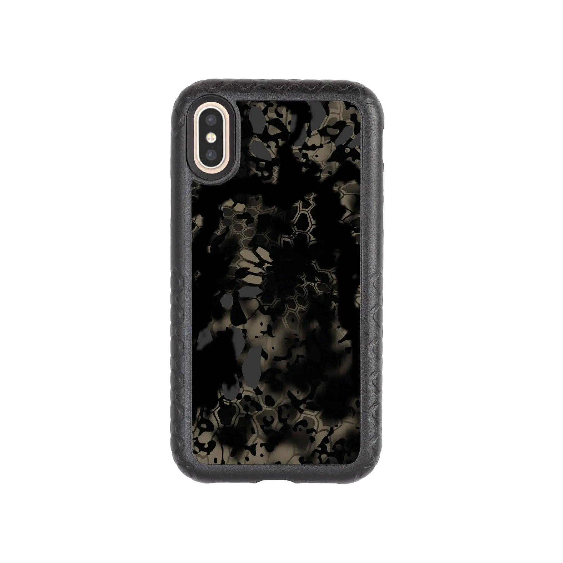 Kryptek Fortitude for Apple iPhone XS / X - Custom Case - OnyxBlackOBSKURANOX - cellhelmet