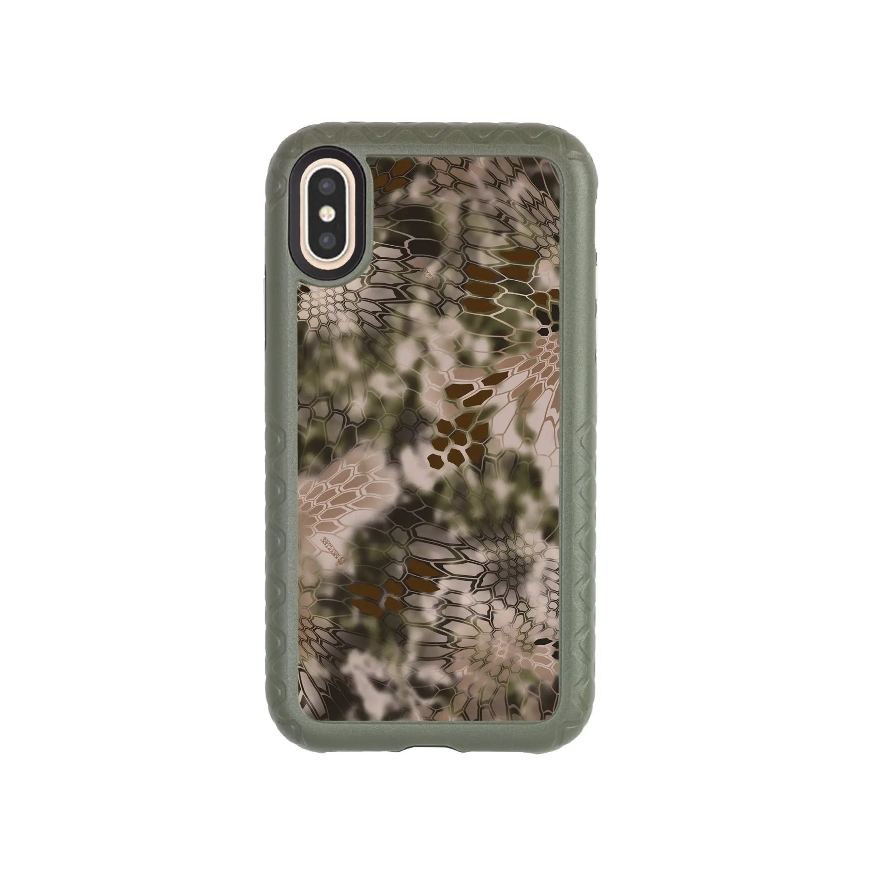 Kryptek Fortitude for Apple iPhone XS / X - Custom Case - OliveDrabGreenHIGHLANDER - cellhelmet