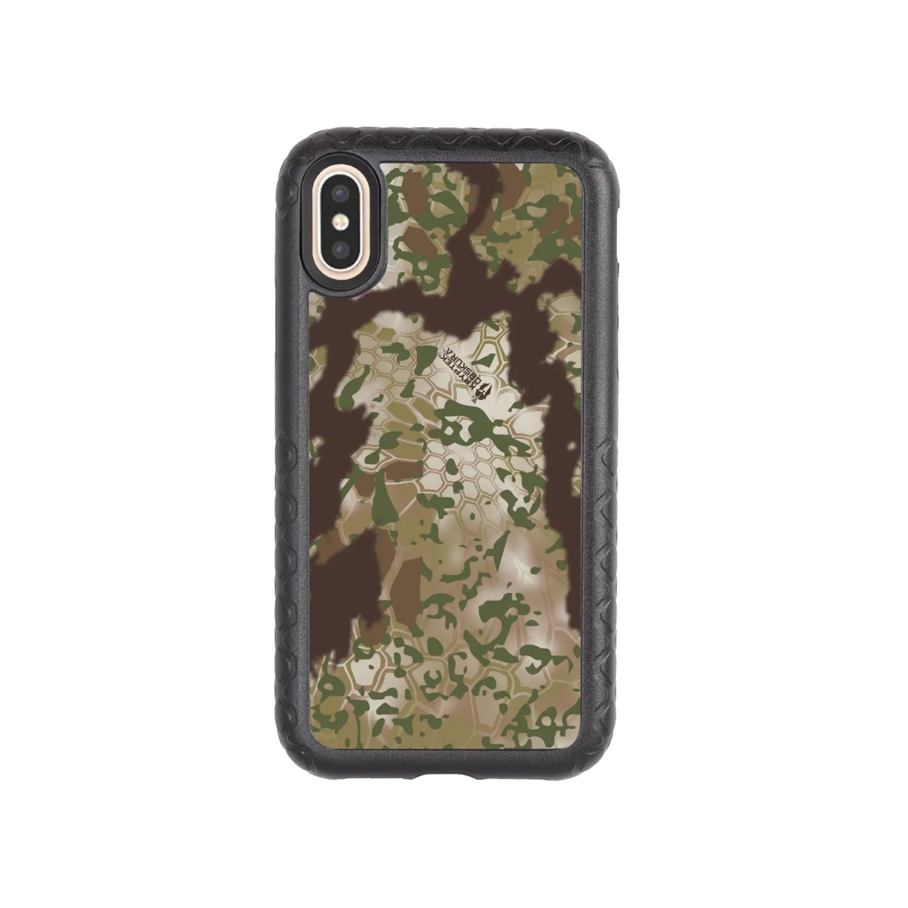 Kryptek Fortitude for Apple iPhone XS / X - Custom Case - OnyxBlackOBSKURATRANSITIONAL - cellhelmet