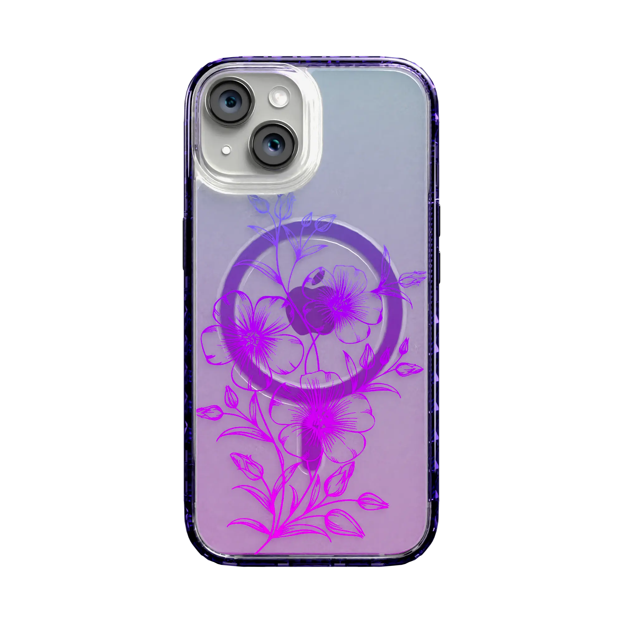 Apple-iPhone-15-Midnight-Lilac Lilac Haze | Protective MagSafe Case | Ombre Bouquet Collection for Apple iPhone 15 Series cellhelmet cellhelmet