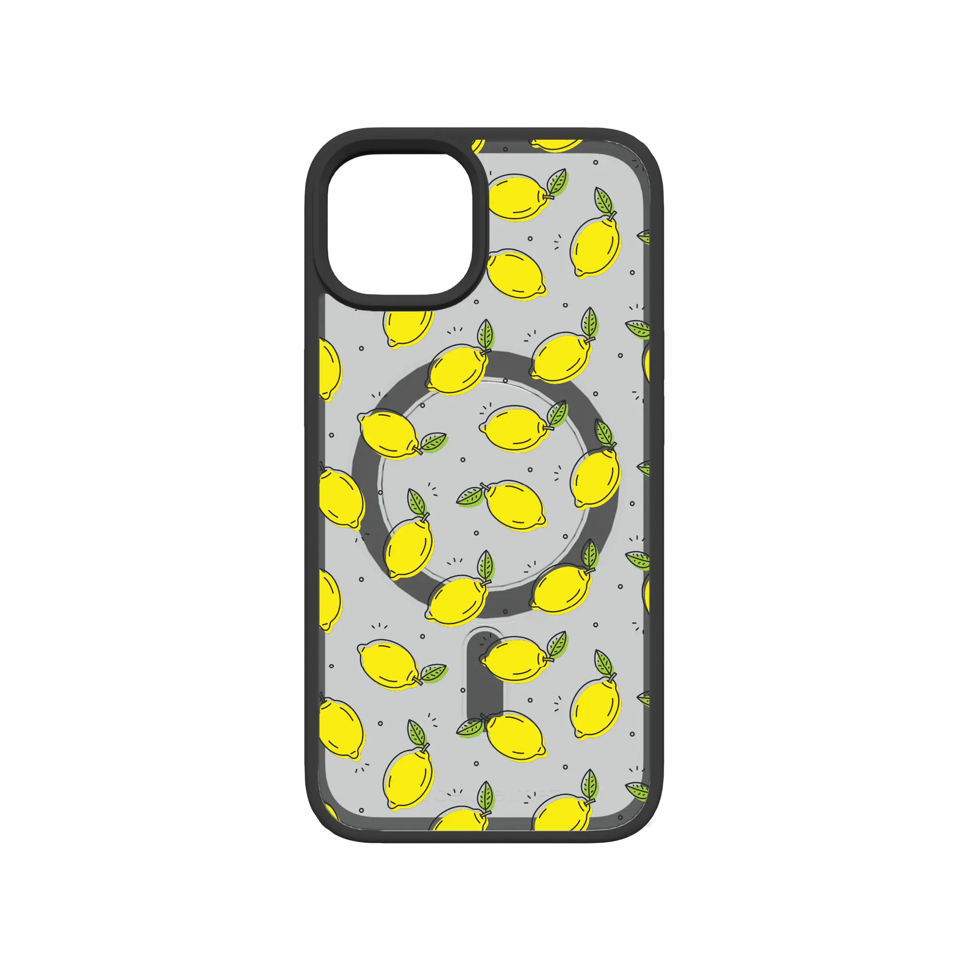 Apple-iPhone-13-Crystal-Clear Lotsa Lemons | Custom MagSafe Yellow Lemon Case for Apple iPhone 13 Series cellhelmet cellhelmet