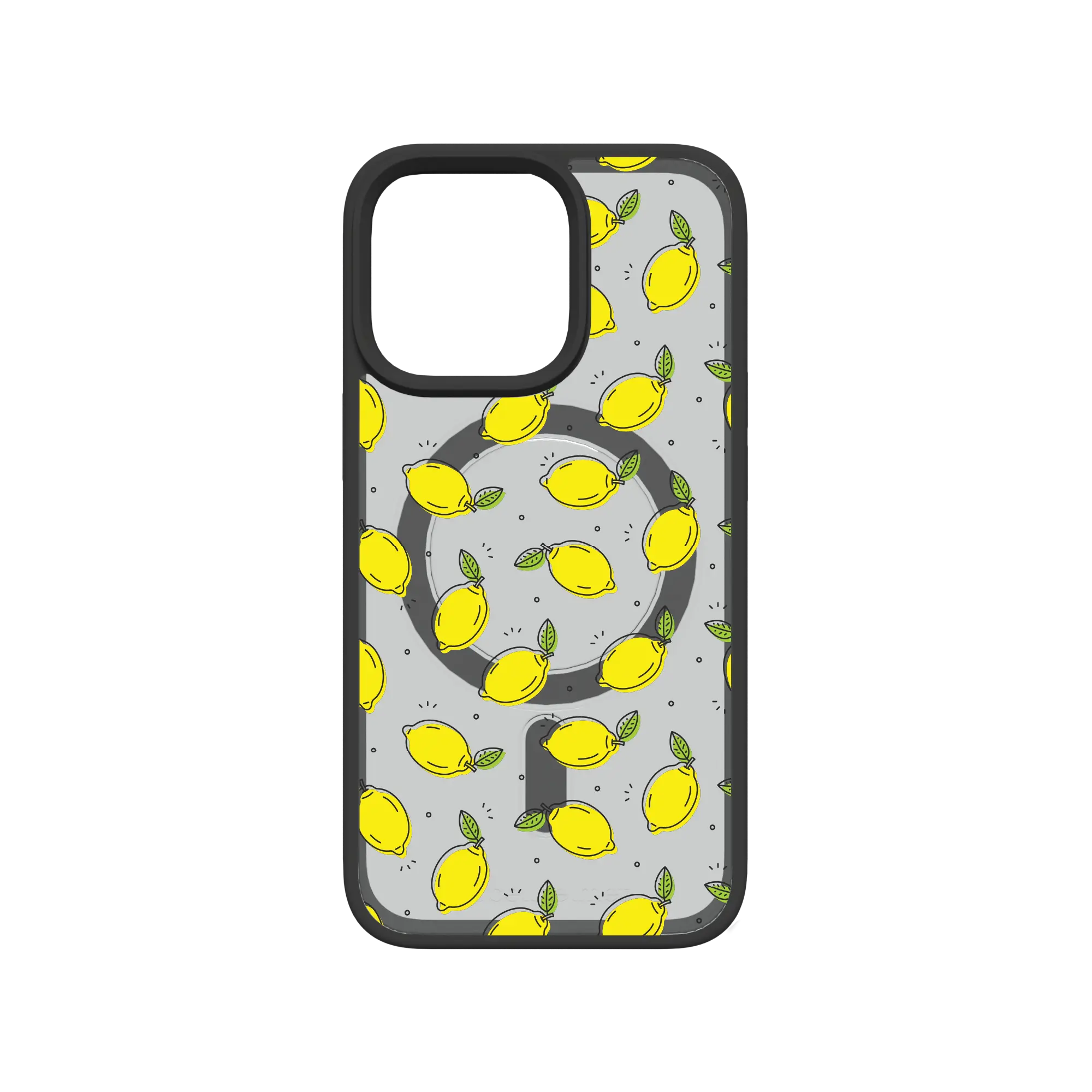 Apple-iPhone-13-Pro-Crystal-Clear Lotsa Lemons | Custom MagSafe Yellow Lemon Case for Apple iPhone 13 Series cellhelmet cellhelmet