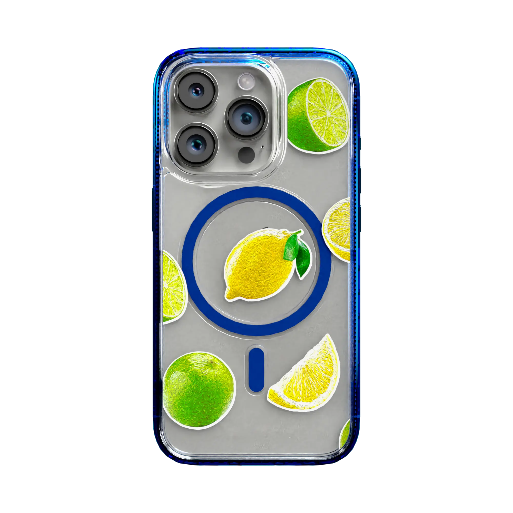Apple-iPhone-15-Pro-Bermuda-Blue Luscious Lime | Protective MagSafe Case | Fruits Collection for Apple iPhone 15 Series cellhelmet cellhelmet