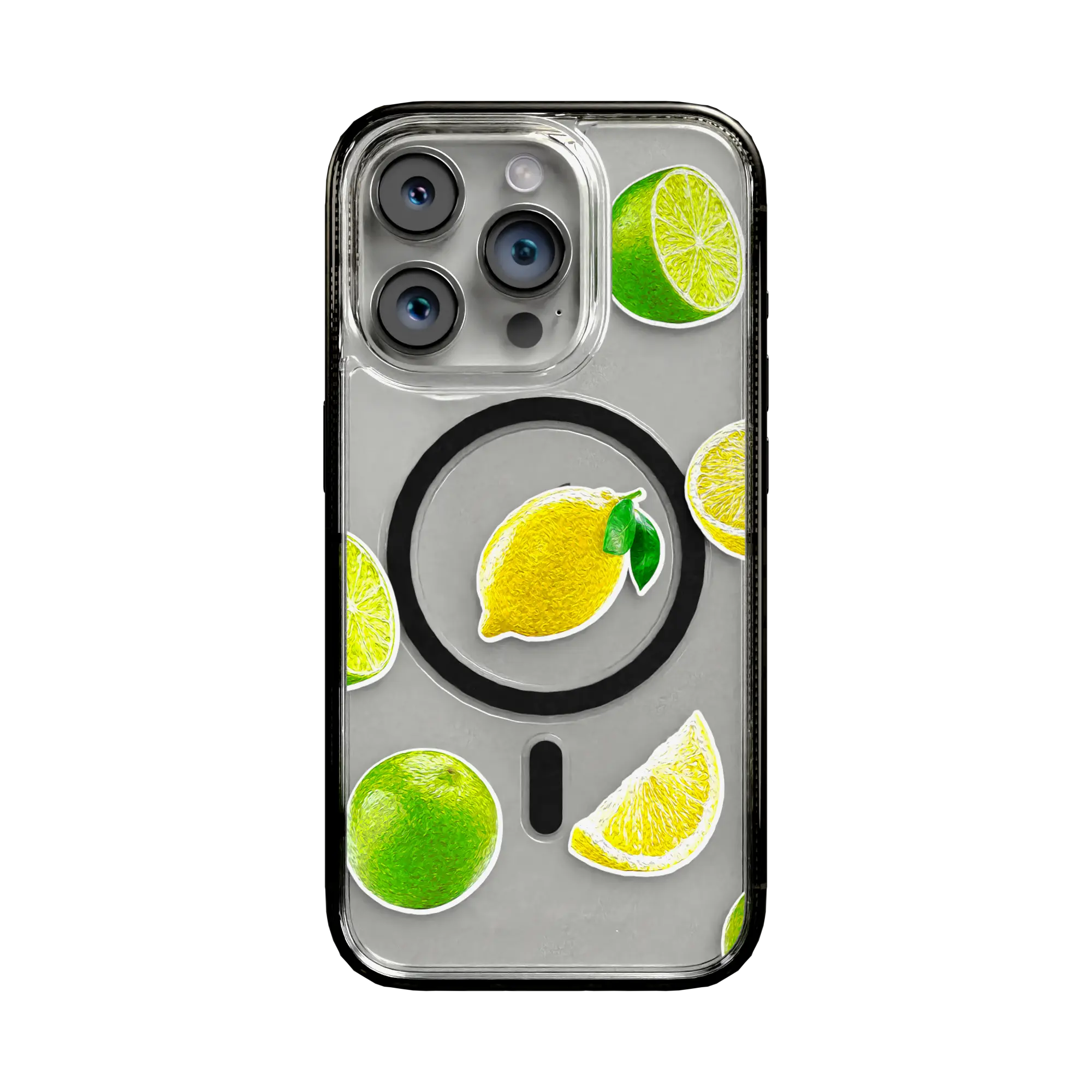 Apple-iPhone-15-Pro-Onyx-Black Luscious Lime | Protective MagSafe Case | Fruits Collection for Apple iPhone 15 Series cellhelmet cellhelmet