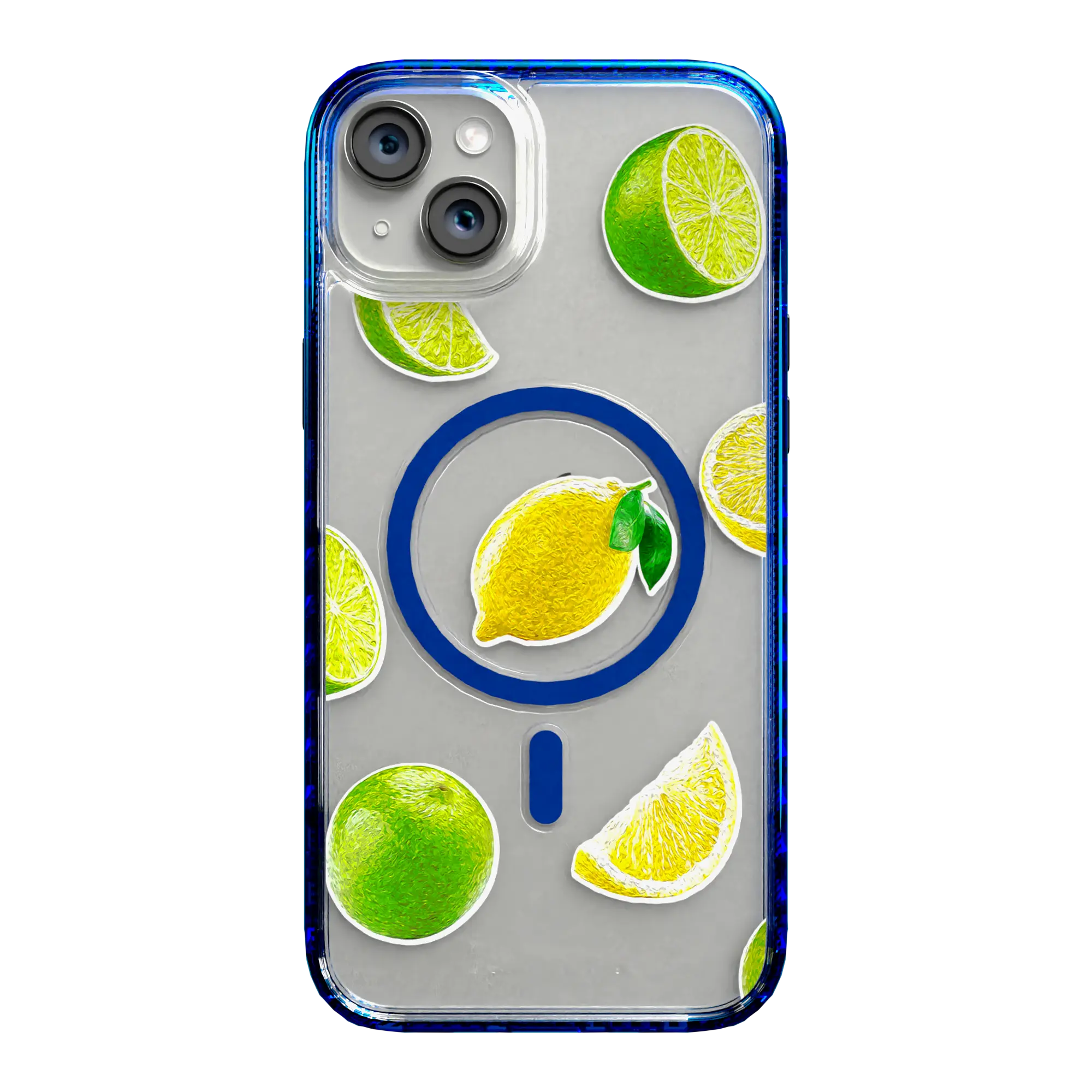 Apple-iPhone-15-Plus-Bermuda-Blue Luscious Lime | Protective MagSafe Case | Fruits Collection for Apple iPhone 15 Series cellhelmet cellhelmet