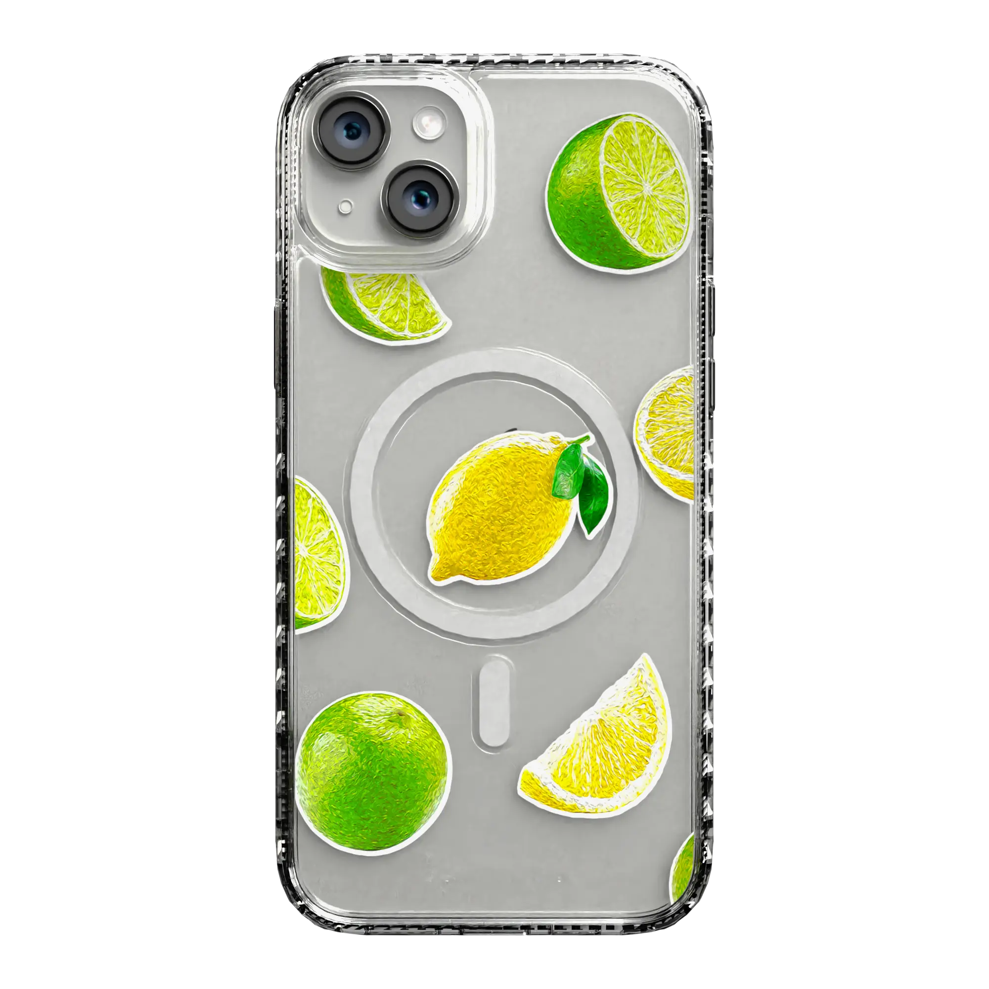 Apple-iPhone-15-Plus-Crystal-Clear Luscious Lime | Protective MagSafe Case | Fruits Collection for Apple iPhone 15 Series cellhelmet cellhelmet