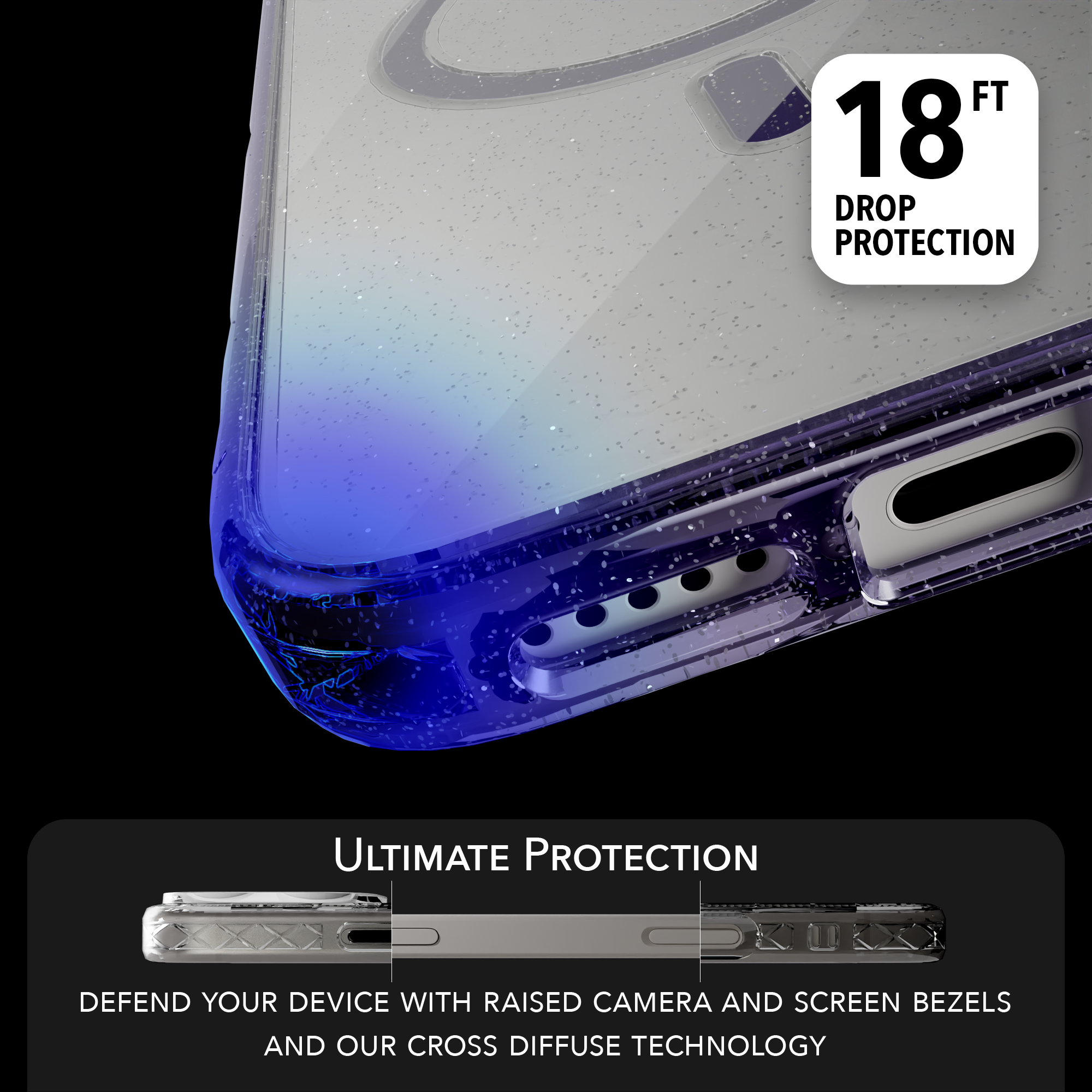 MagSafe® Glitter Case for Apple iPhone 16 | Lilac Purple Sparkle | Magnitude Series