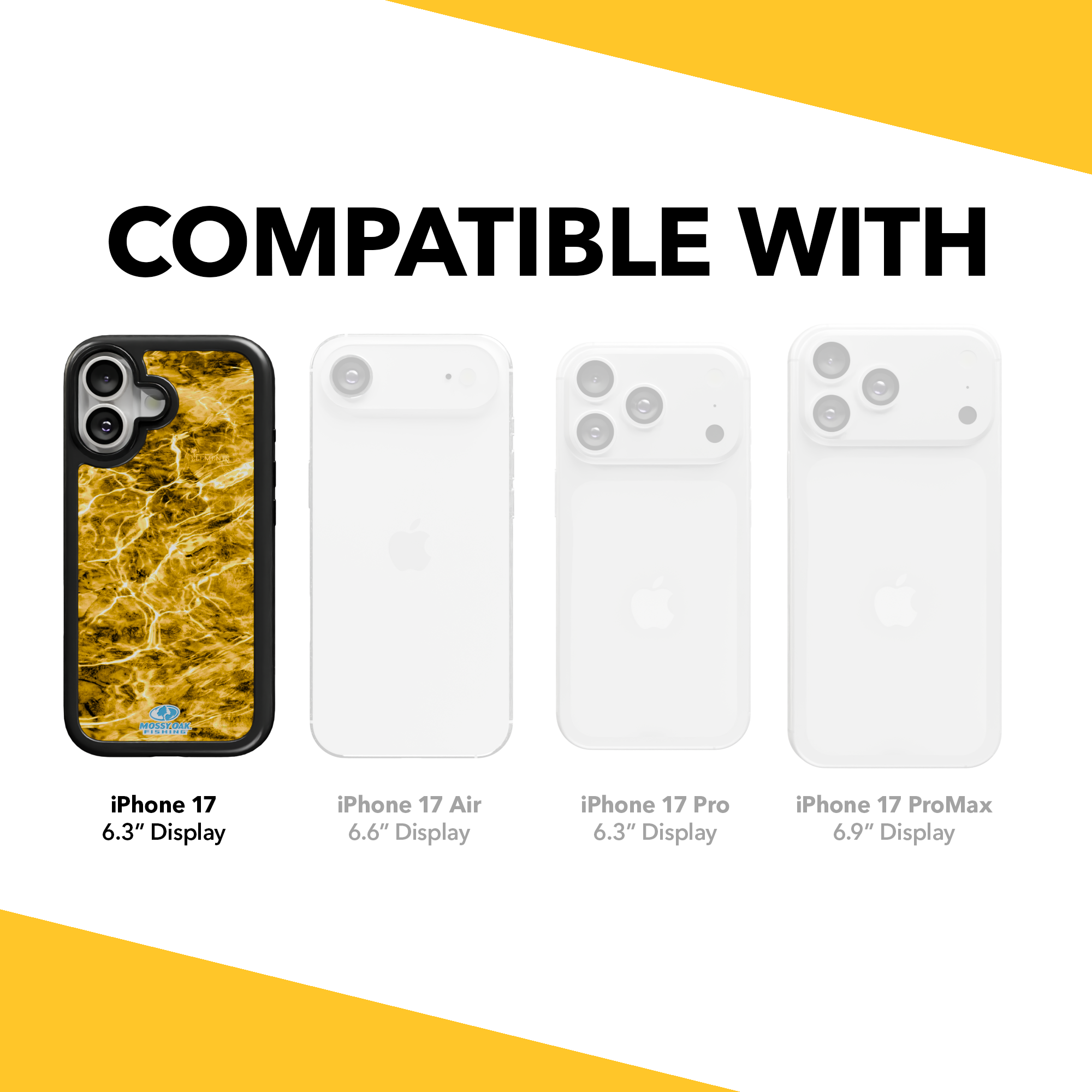 Mossy Oak Collection - Agua Yellowfin for Apple iPhone 17 - Black Agua Yellowfin / iPhone 17 / Black