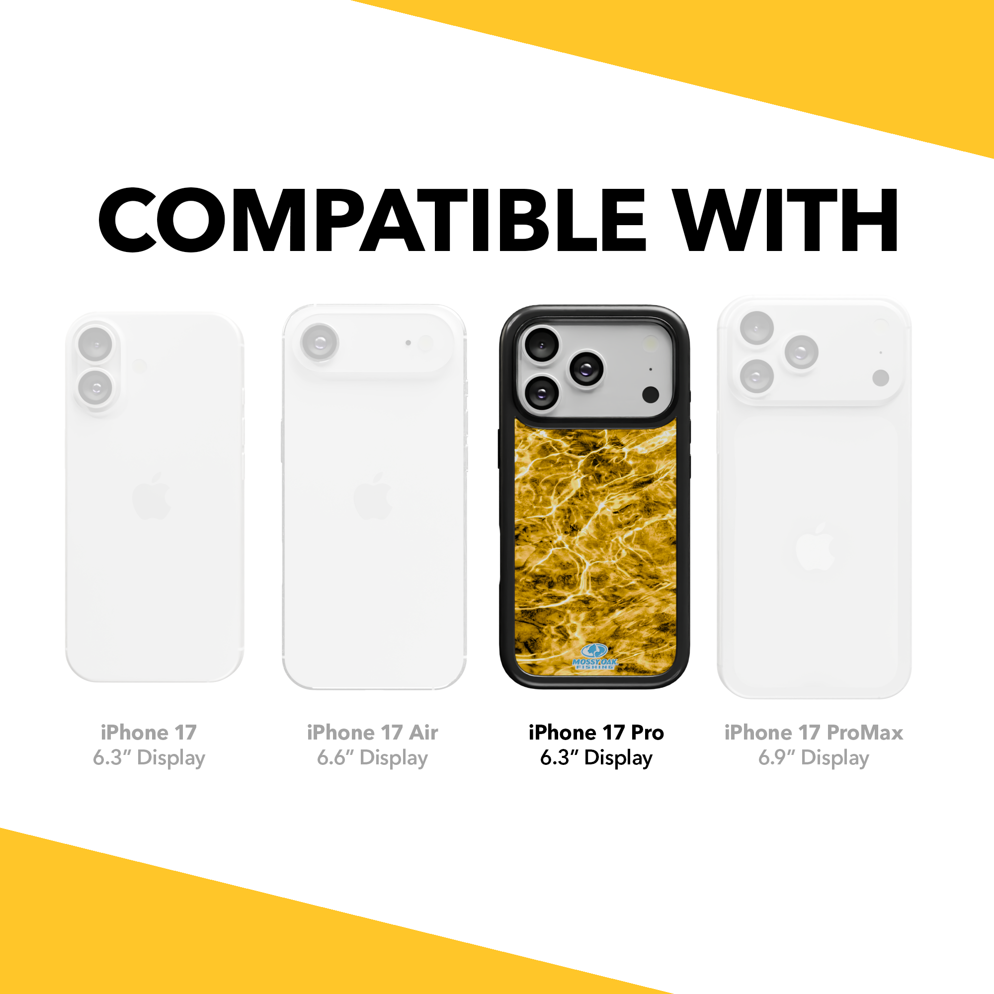 Mossy Oak Collection - Agua Yellowfin for Apple iPhone 17 Pro - Black Agua Yellowfin / iPhone 17 Pro / Black