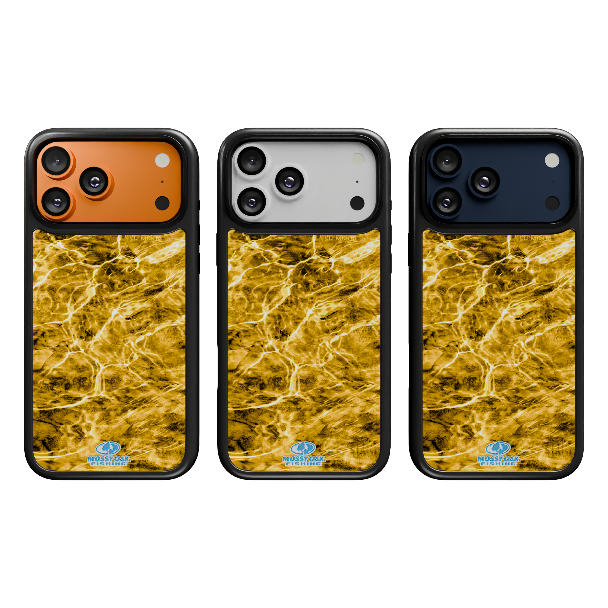 Shock-Absorbent MagSafe® Case for Apple iPhone 17 Pro in Mossy Oak Agua Yellowfin Camo | Fortitude Series