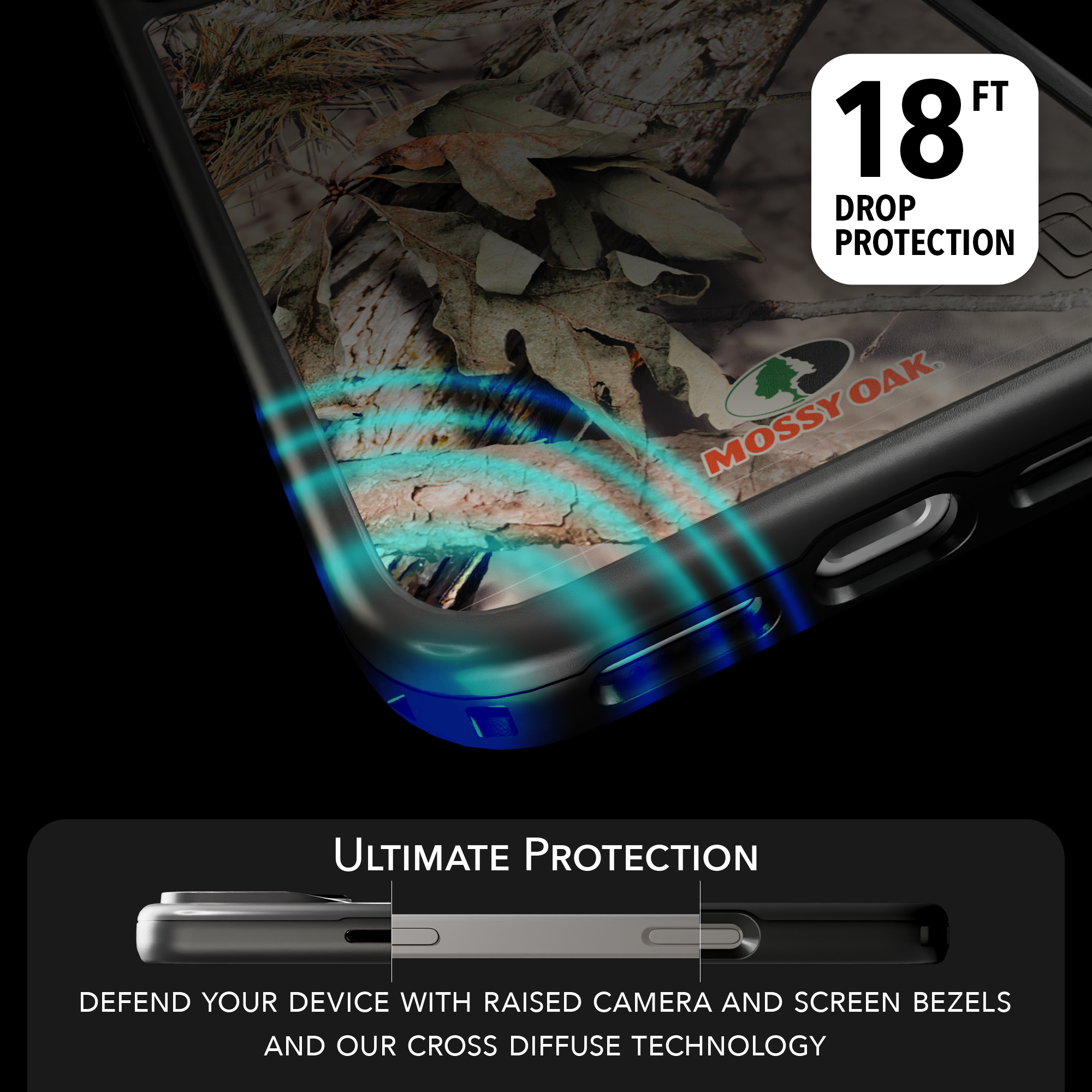 Shock-Absorbent MagSafe® Case for Apple iPhone 17 in Mossy Oak Breakup Country Camo | Fortitude Series