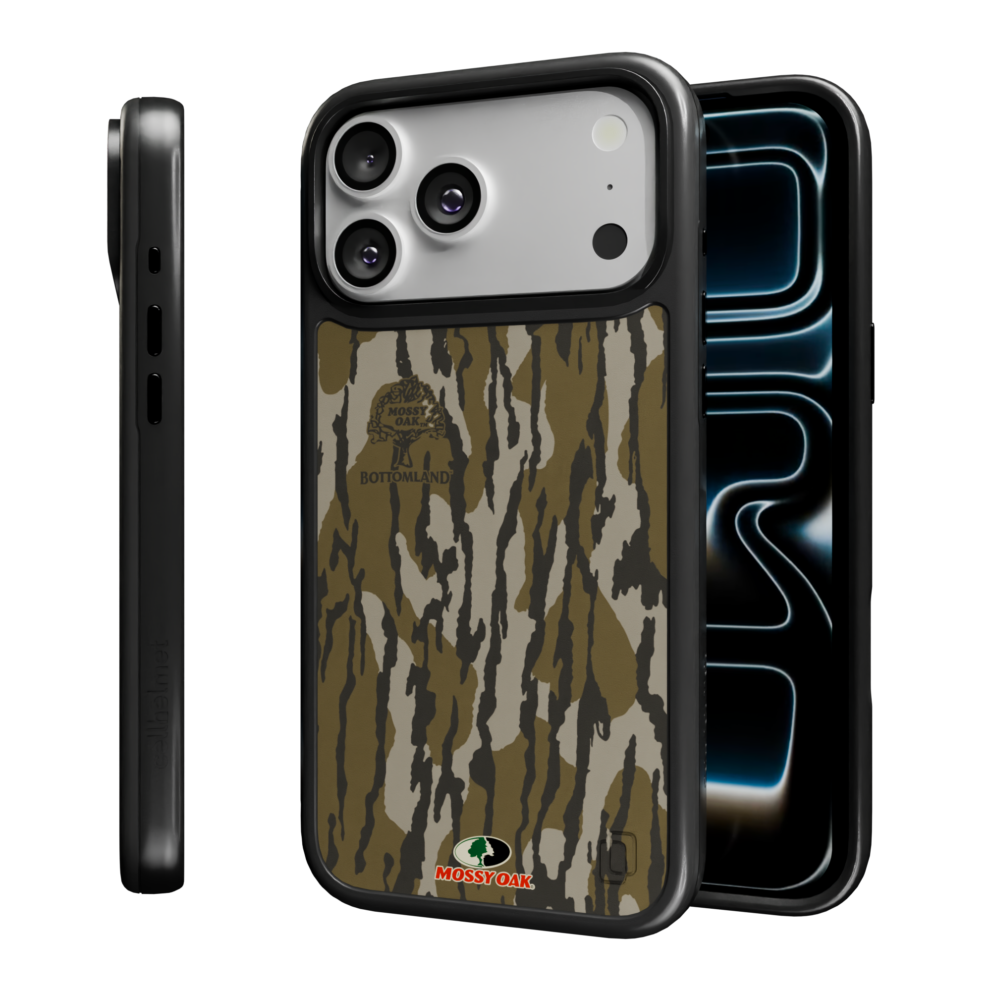 Shock-Absorbent MagSafe Case for Apple iPhone 17 Pro Max in Mossy Oak  Bottomland Camo | Fortitude Series - Black