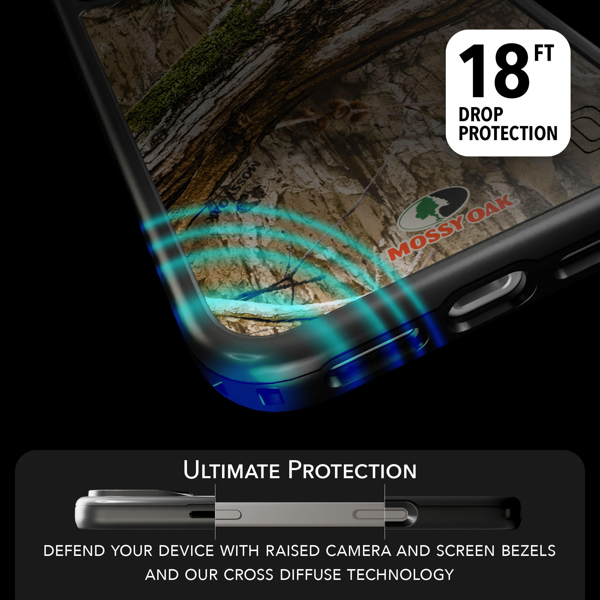 Shock-Absorbent MagSafe® Case for Apple iPhone 17 in Mossy Oak Country DNA Camo | Fortitude Series