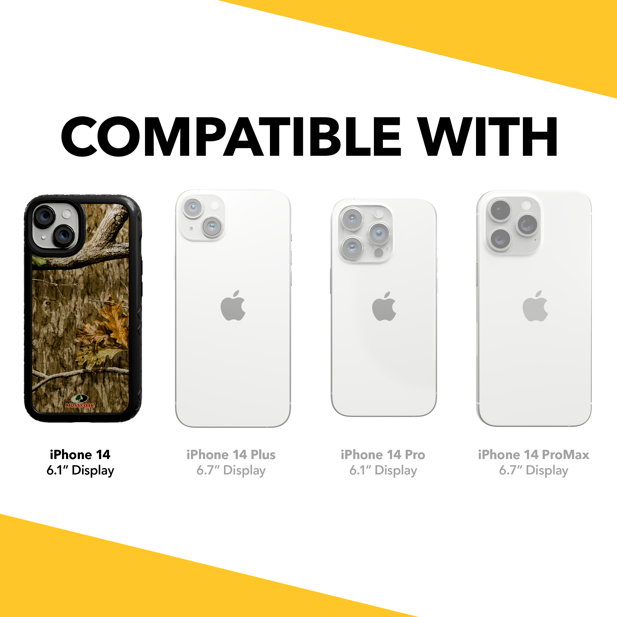 Shock-Absorbent MagSafe® Case for Apple iPhone 14 | Mossy Oak Country Roots Camo