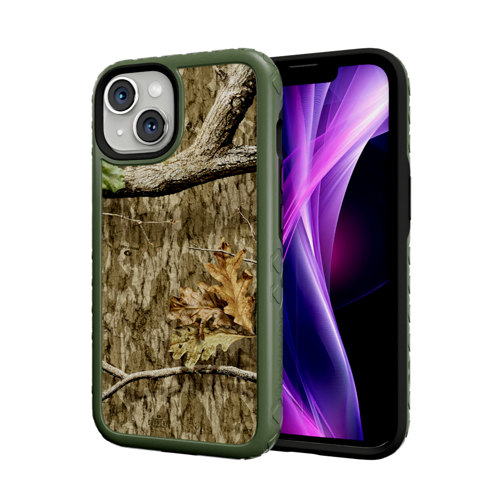 Mossy Oak Fortitude for Apple iPhone 14 - Country Roots Olive Drab Green