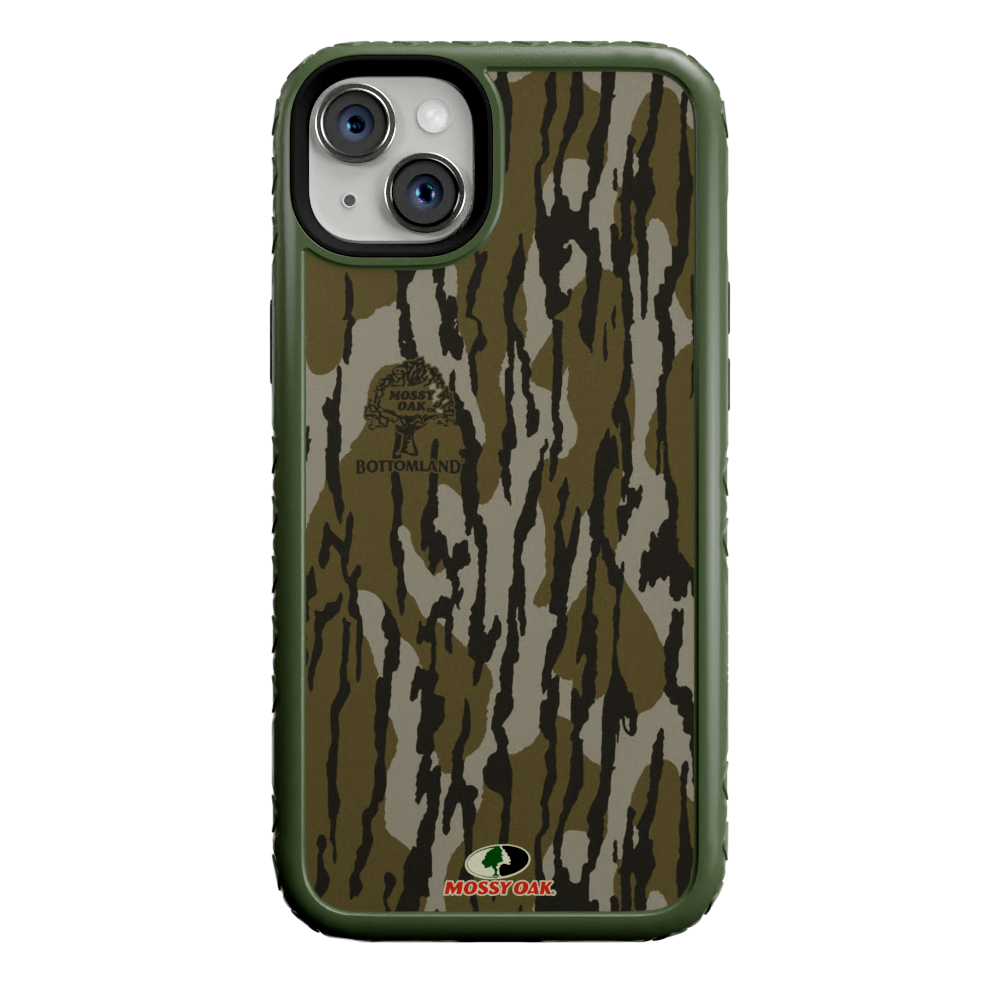 Mossy Oak Fortitude Case for Apple iPhone 14 Plus - Bottomland Orig Olive Drab Green
