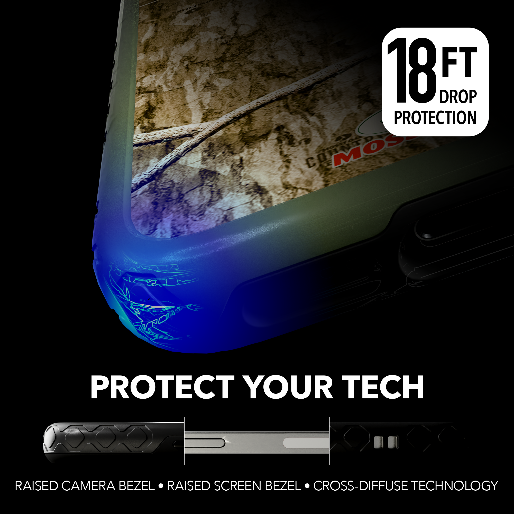 Shock-Absorbent MagSafe® Case for Apple iPhone 14 Pro Max | Mossy Oak Country Roots Camo