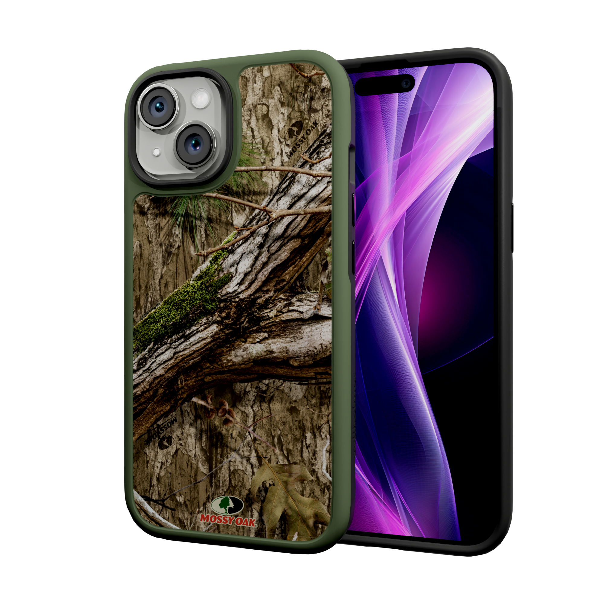 Mossy Oak Fortitude Series for Apple iPhone 15 - Country DNA Olive Green