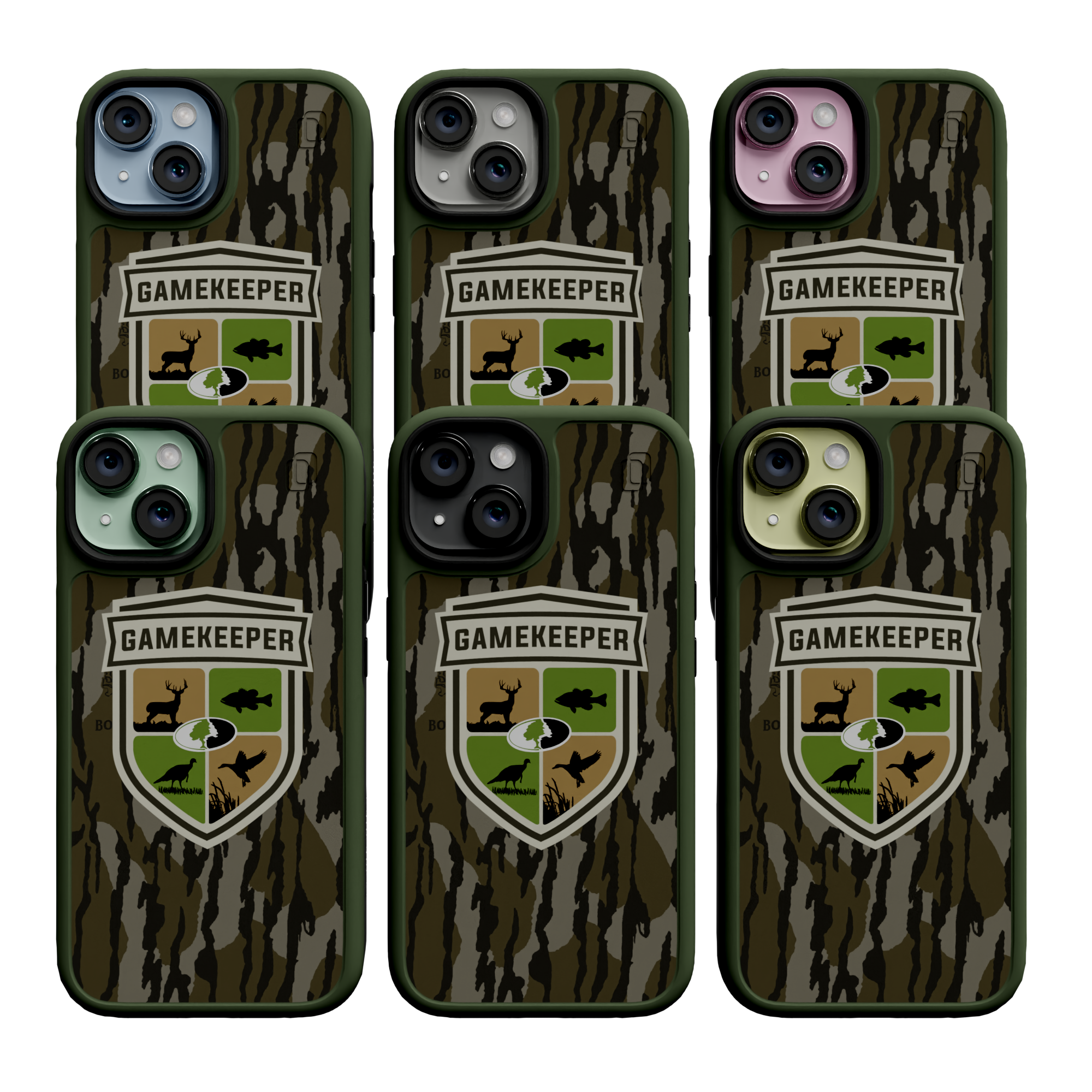 Mossy Oak Fortitude Series for Apple iPhone 15 - Gamekeeper Olive Green