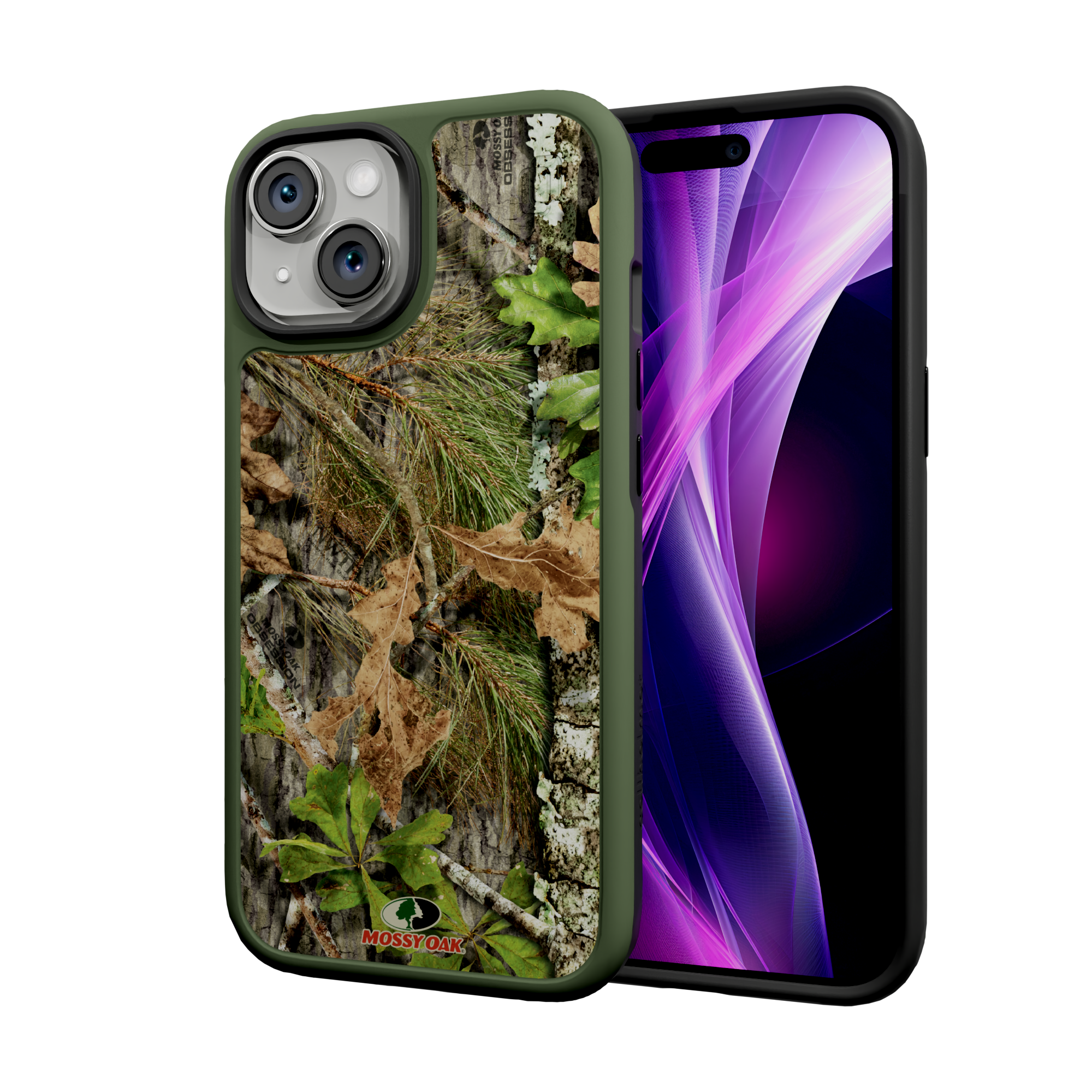 Mossy Oak Fortitude Series for Apple iPhone 15 - Obsession Olive Green
