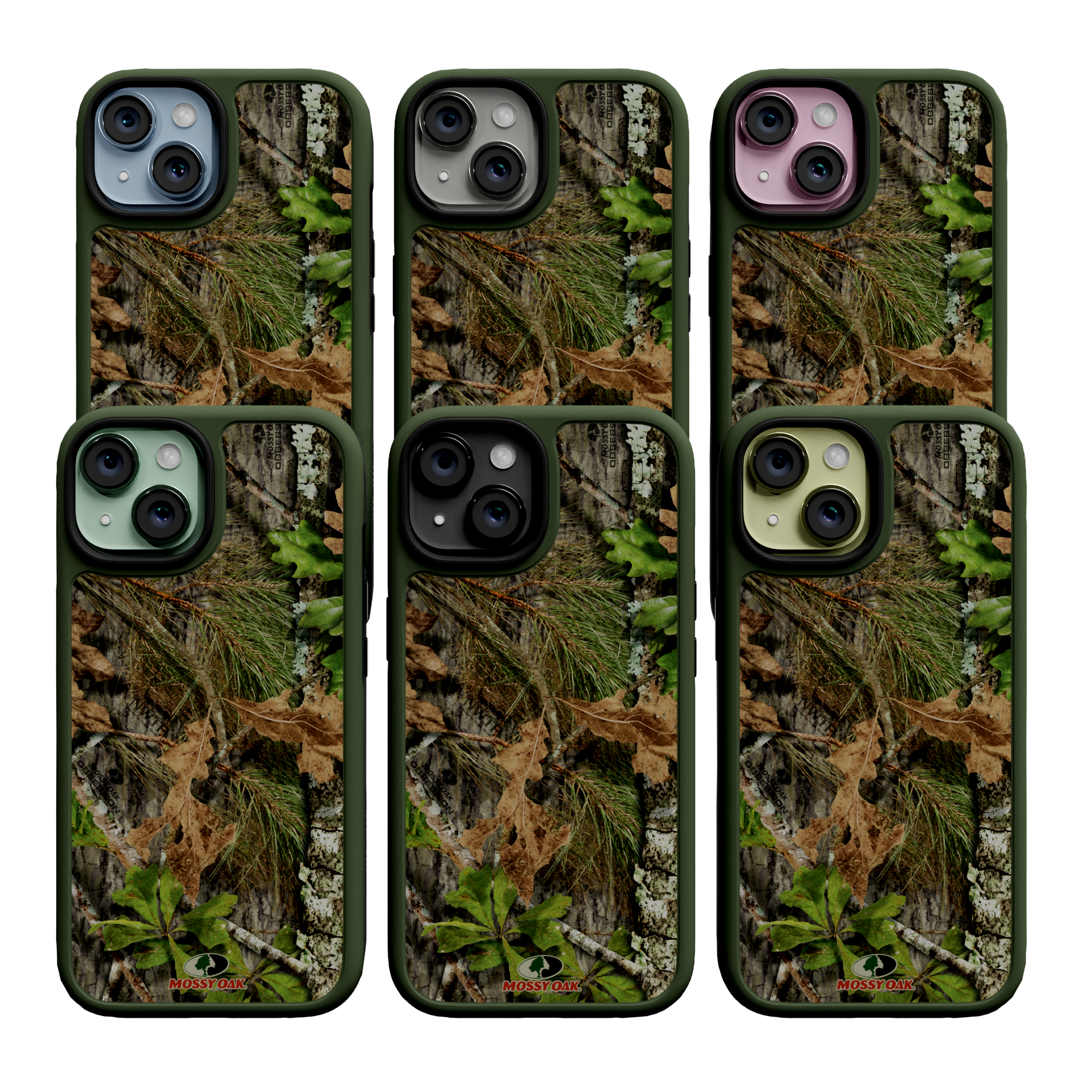 Mossy Oak Fortitude Series for Apple iPhone 15 - Obsession Olive Green