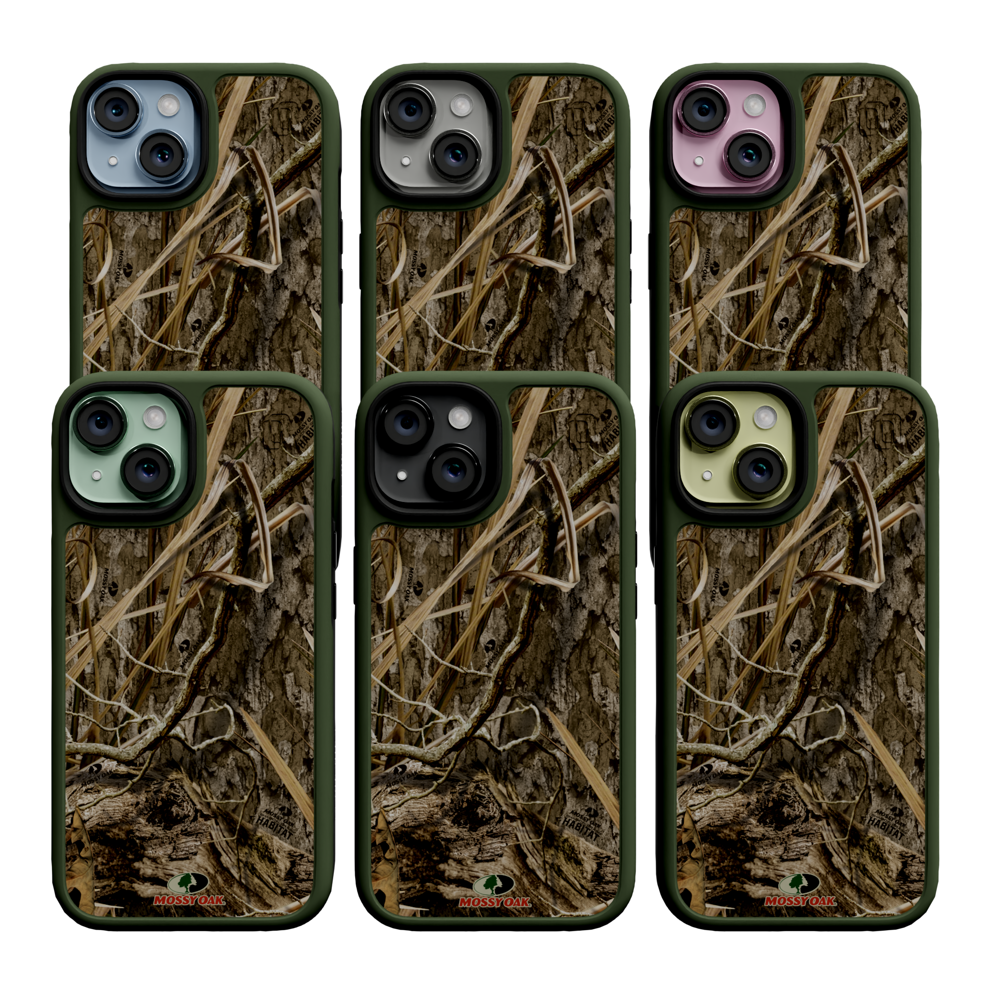 Mossy Oak Fortitude Series for Apple iPhone 15 - Shadow Grass Olive Green