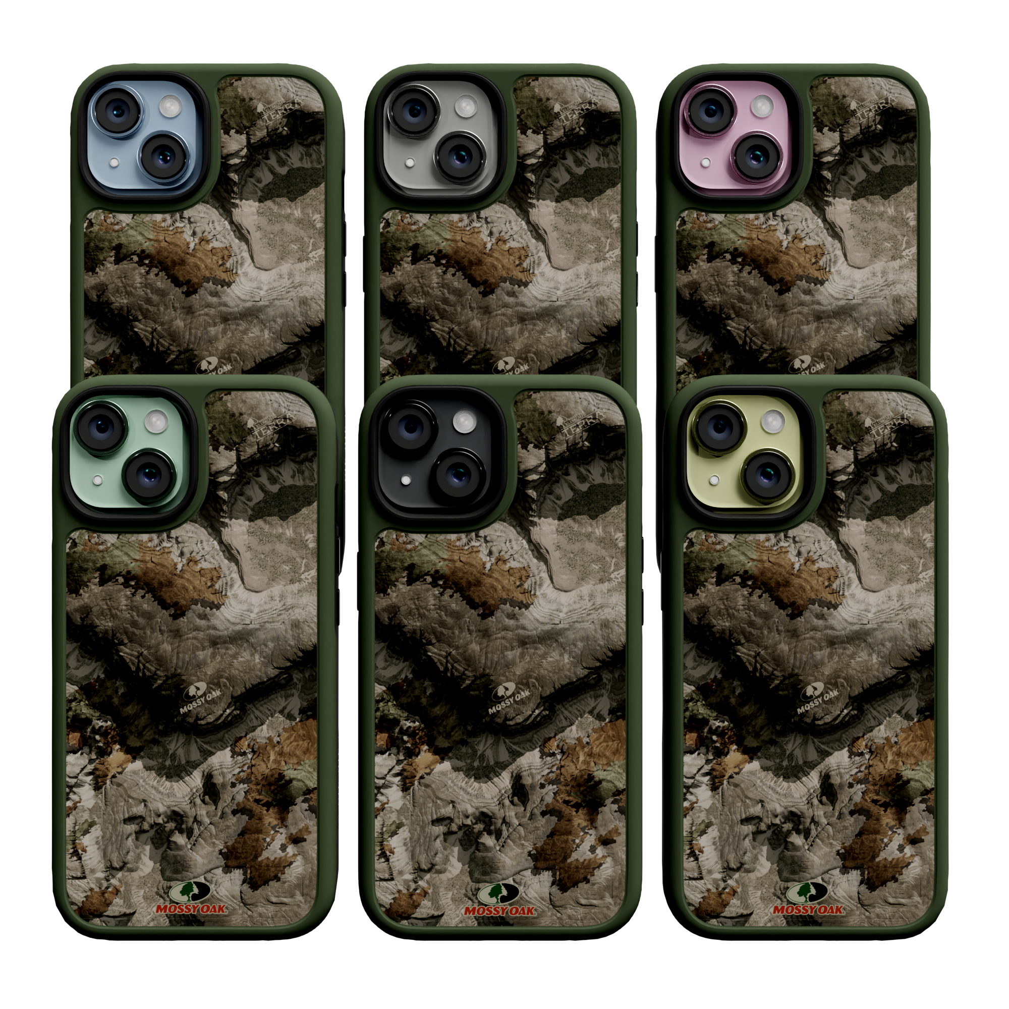 Mossy Oak Fortitude Series for Apple iPhone 15 - Terra Gila Olive Green