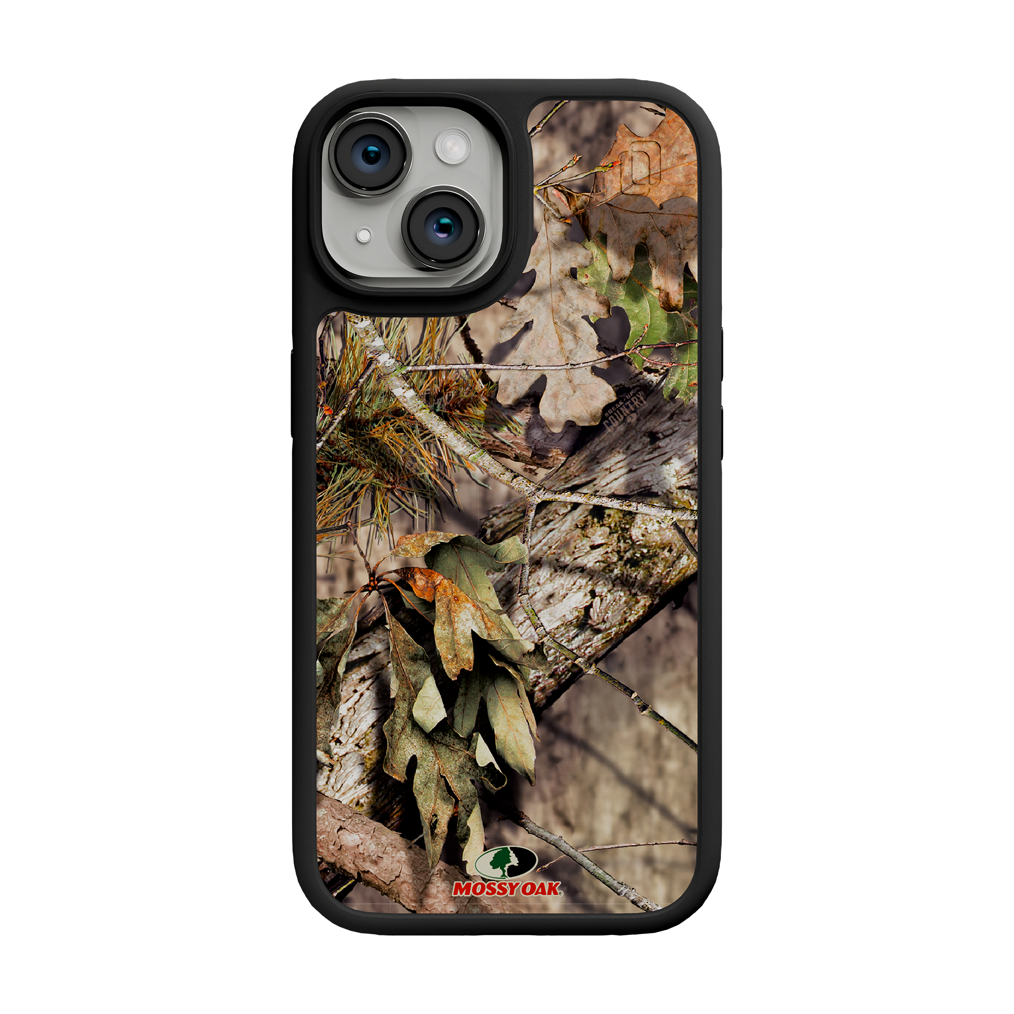 Shock-Absorbent MagSafe® Case for Apple iPhone 15 | Mossy Oak Breakup Country Camo Onyx Black