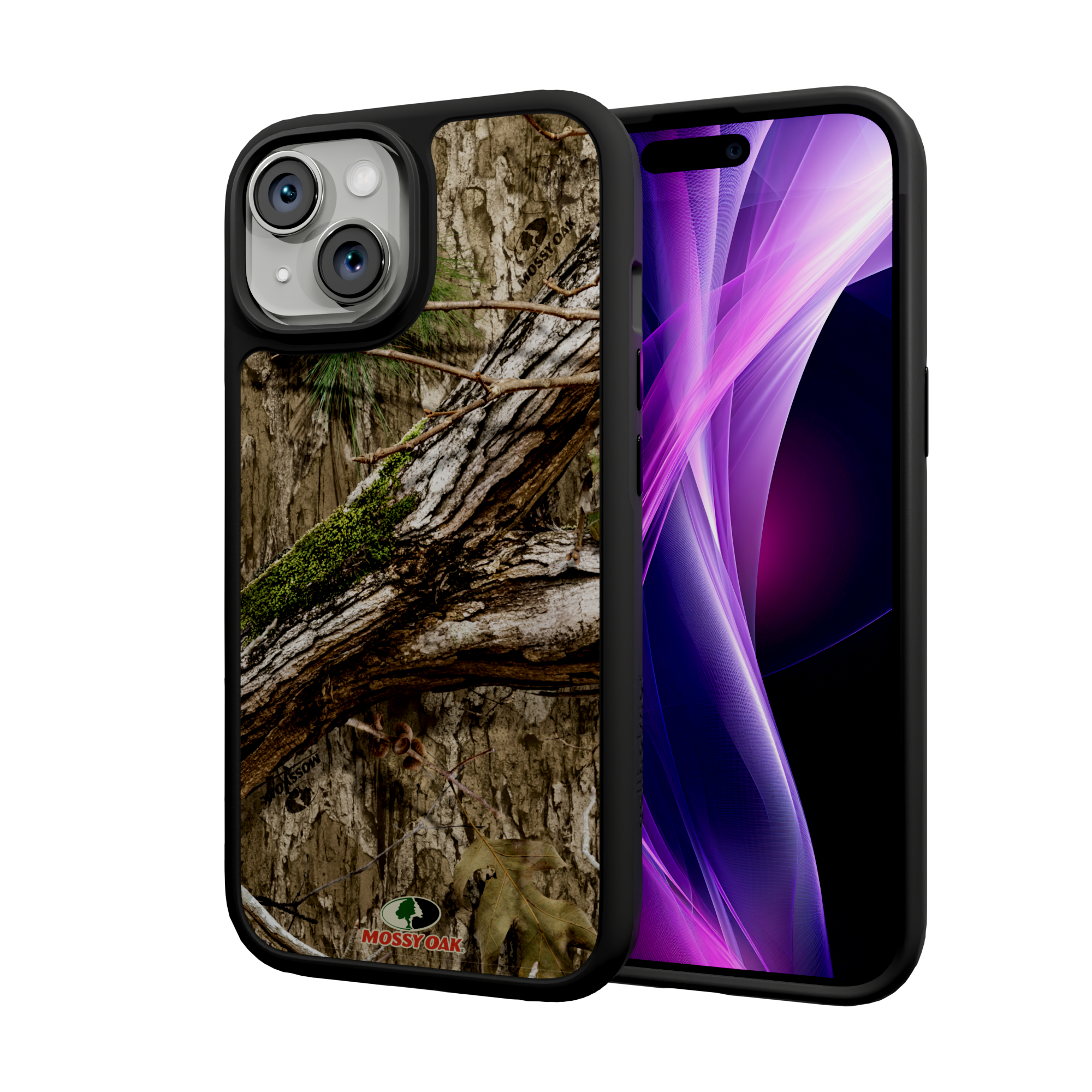 Mossy Oak Fortitude Series for Apple iPhone 15 - Country DNA Onyx Black