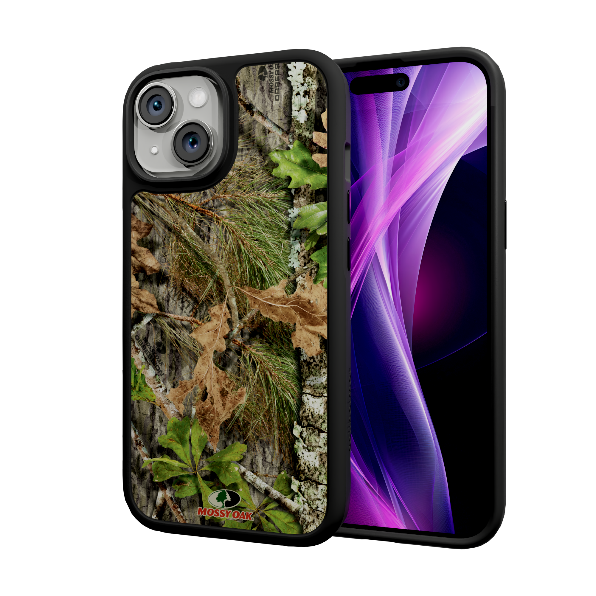 Mossy Oak Fortitude Series for Apple iPhone 15 - Obsession Onyx Black