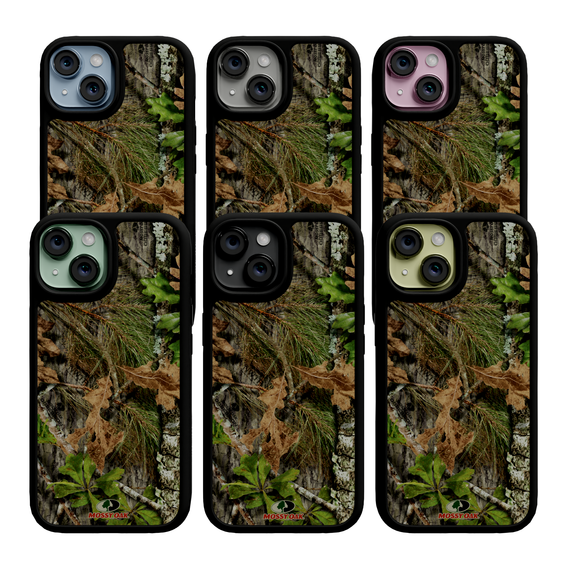 Mossy Oak Fortitude Series for Apple iPhone 15 - Obsession Onyx Black