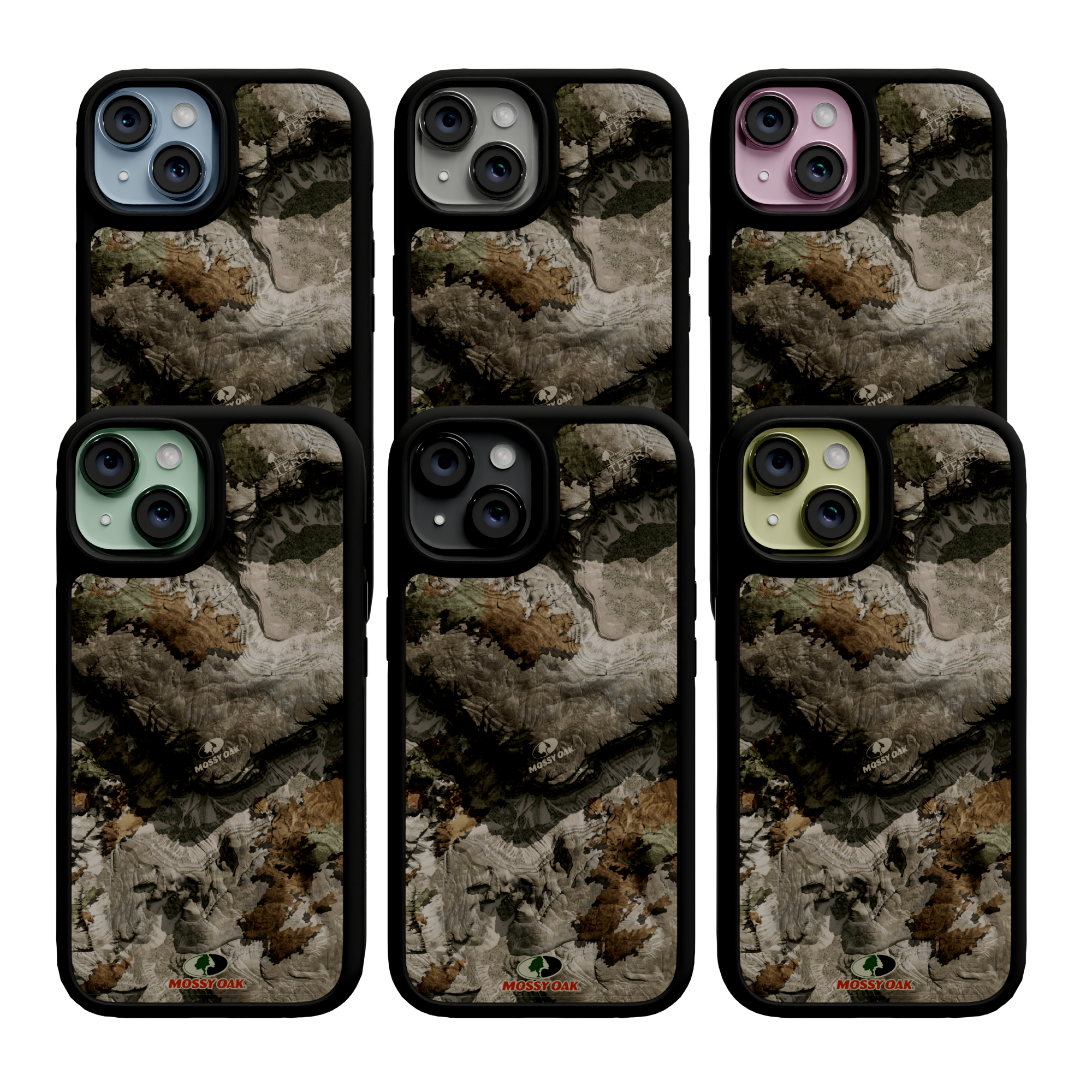 Mossy Oak Fortitude Series for Apple iPhone 15 - Terra Gila Onyx Black