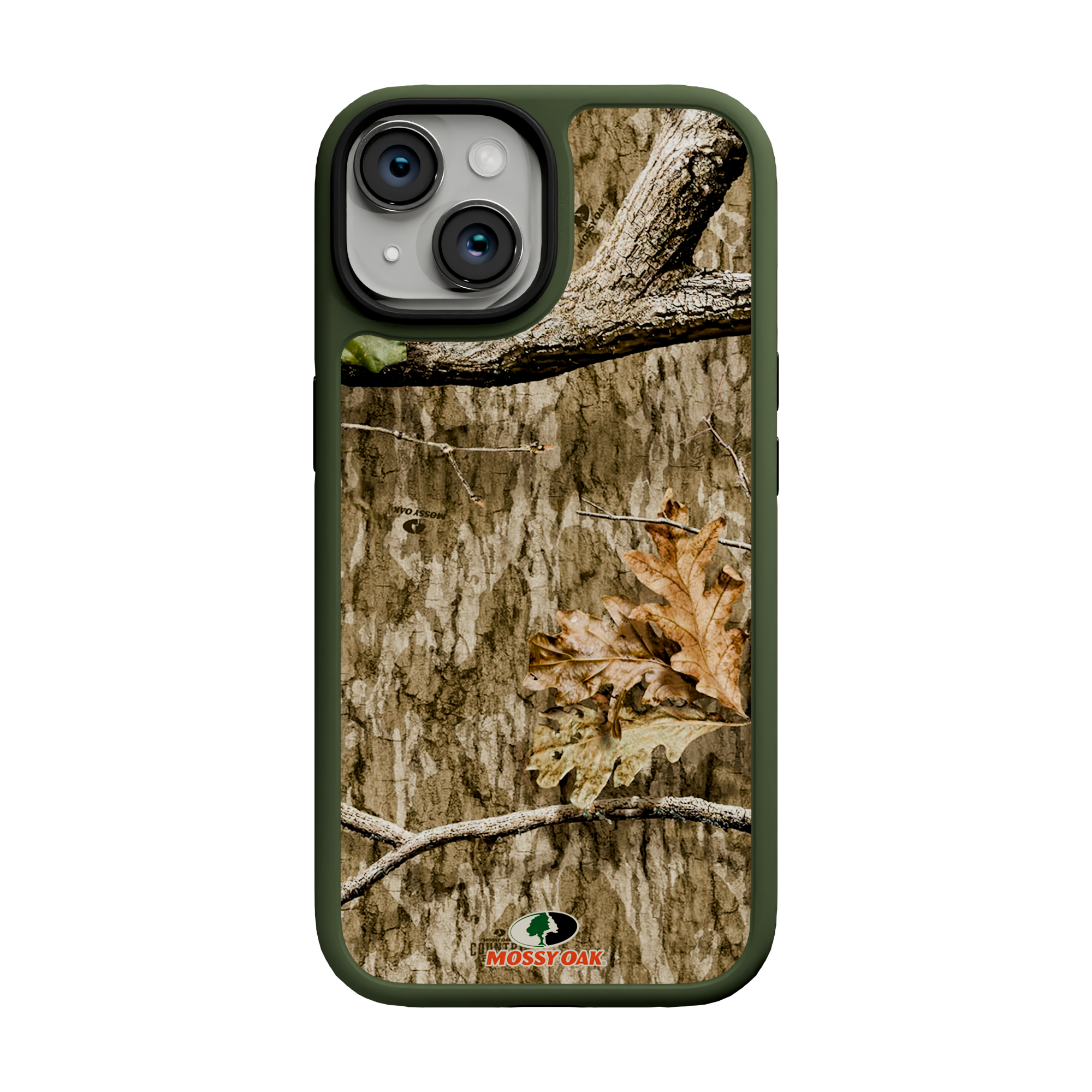 Shock-Absorbent MagSafe® Case for Apple iPhone 15 | Mossy Oak Country Roots Camo