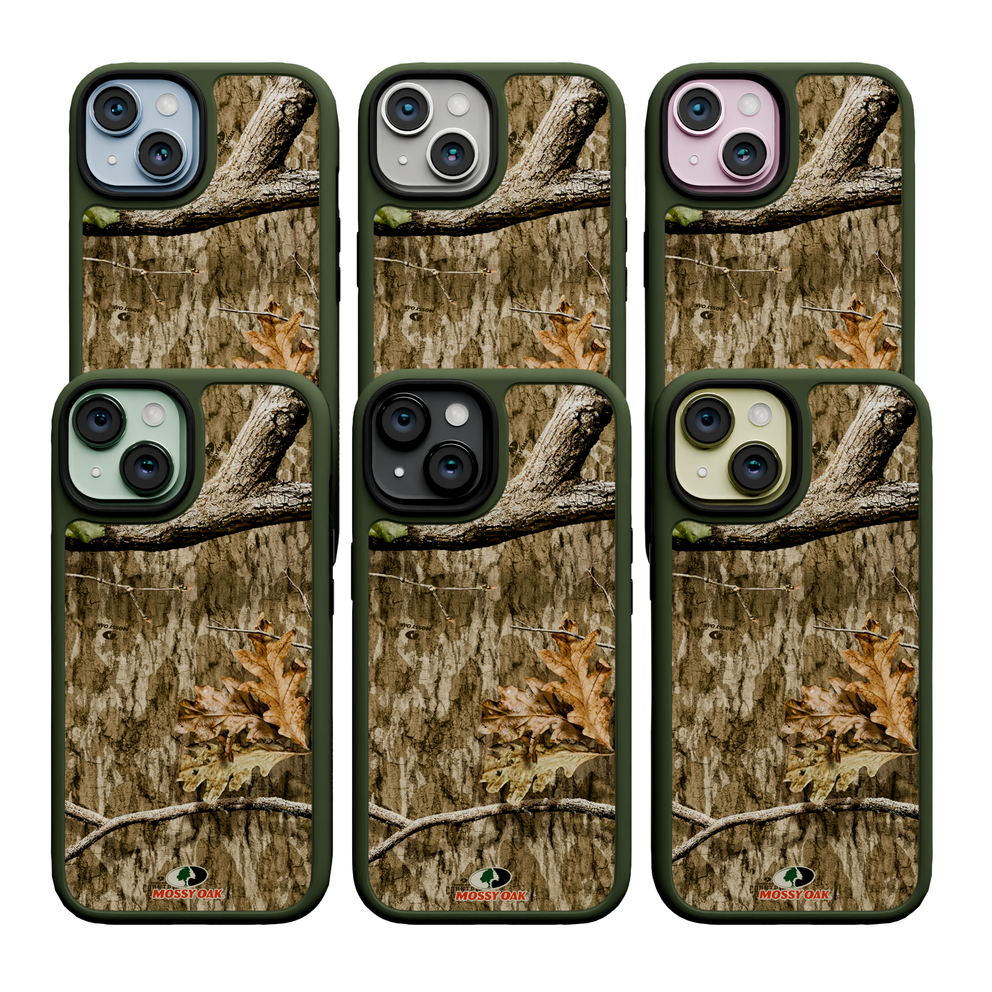 Shock-Absorbent MagSafe® Case for Apple iPhone 15 | Mossy Oak Country Roots Camo