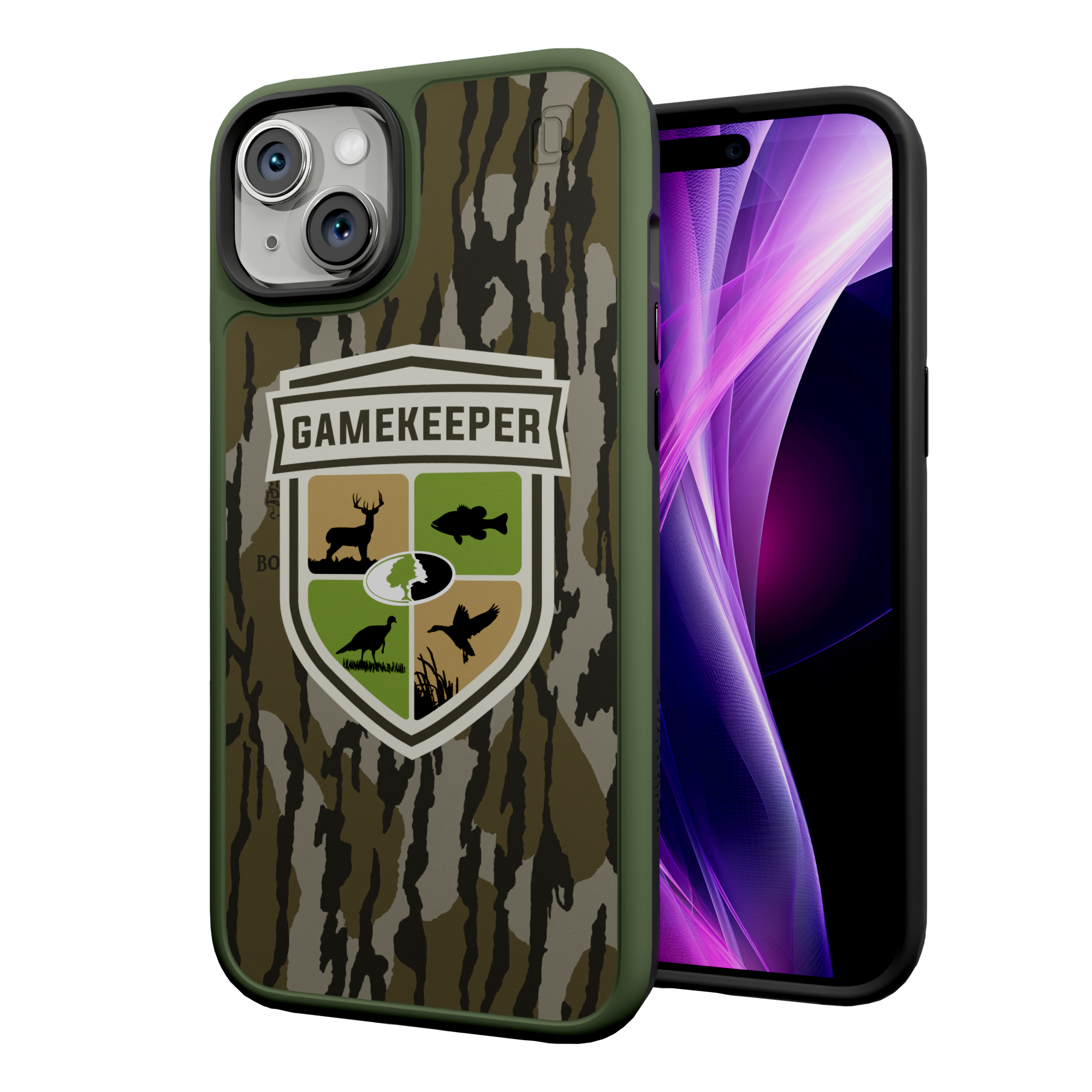 Mossy Oak Fortitude Series for Apple iPhone 15 Plus - Gamekeeper Olive Green