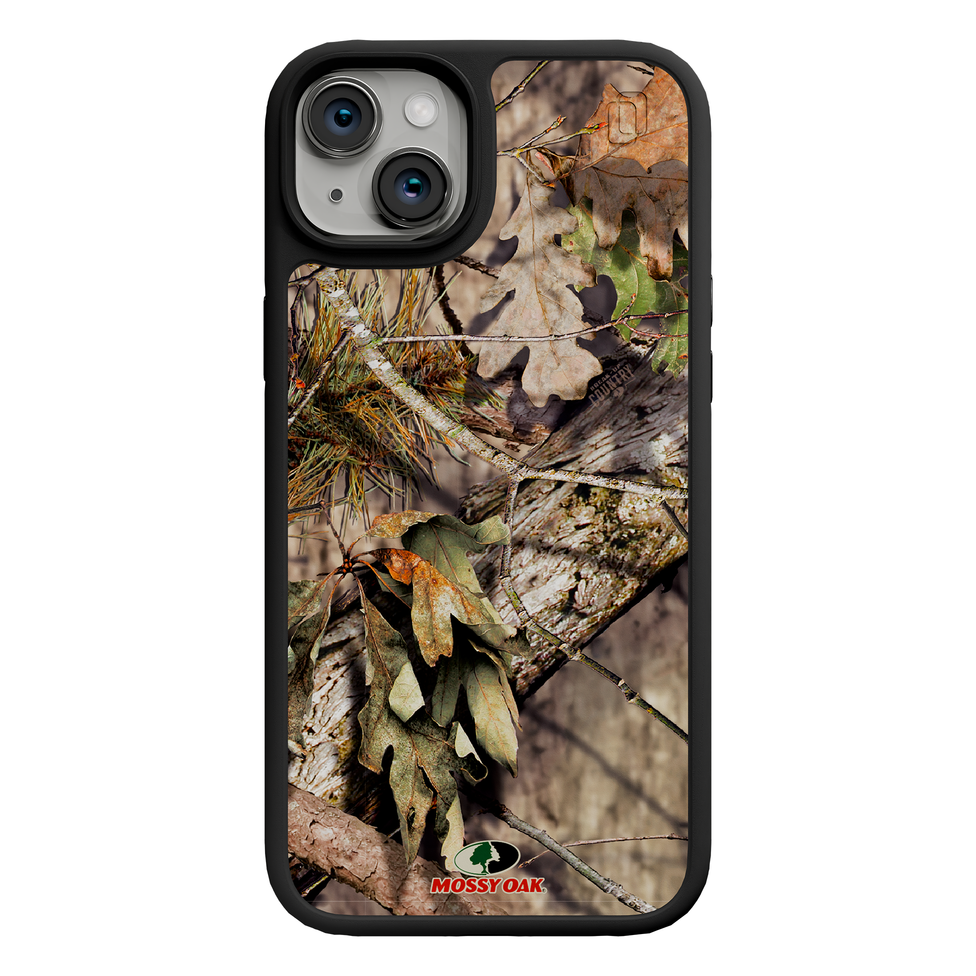 Shock-Absorbent MagSafe® Case for Apple iPhone 15 Plus | Mossy Oak Breakup Country Camo Onyx Black