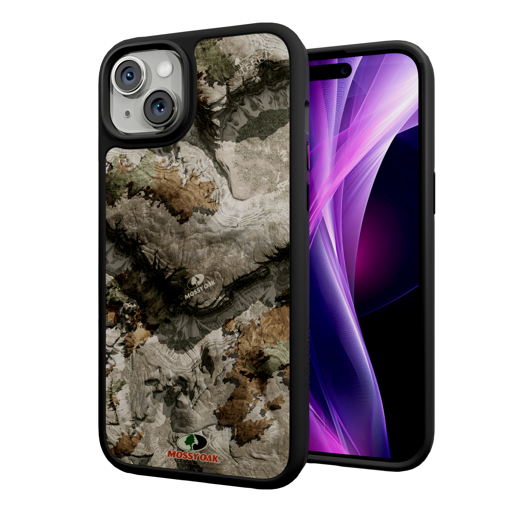 Mossy Oak Fortitude Series for Apple iPhone 15 Plus - Terra Gila Onyx Black